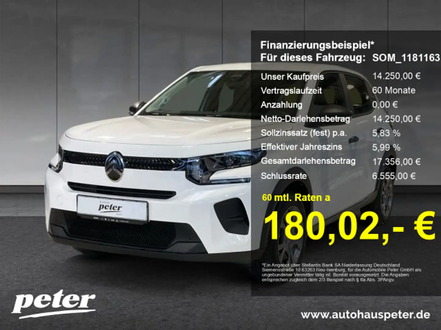 Citroen C3 C3 PureTech 100 S&S You +PDC+Klima+LED+HUD Bianco - 1