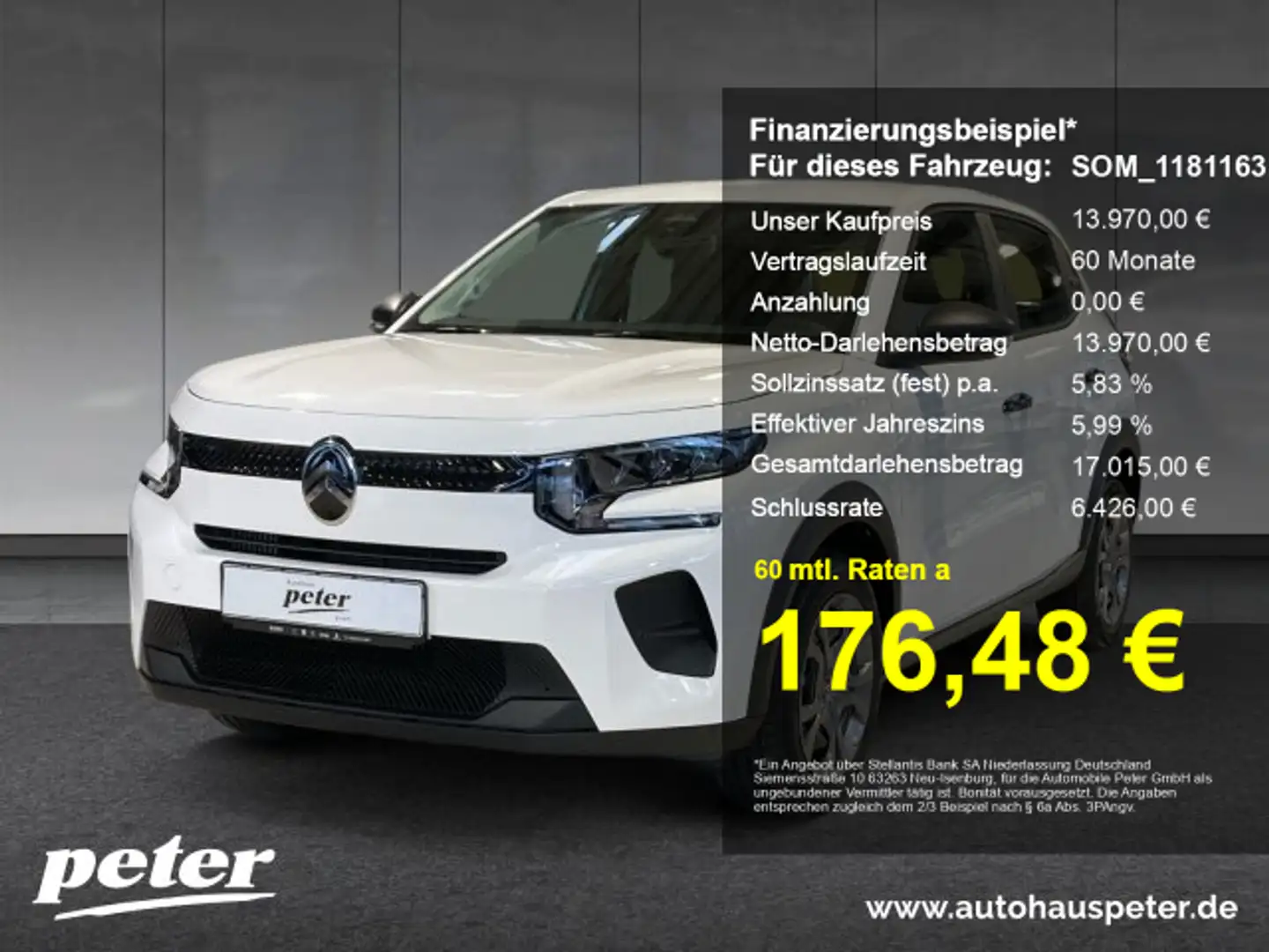 Citroen C3 C3 PureTech 100 S&S You +PDC+Klima+LED+HUD Weiß - 1