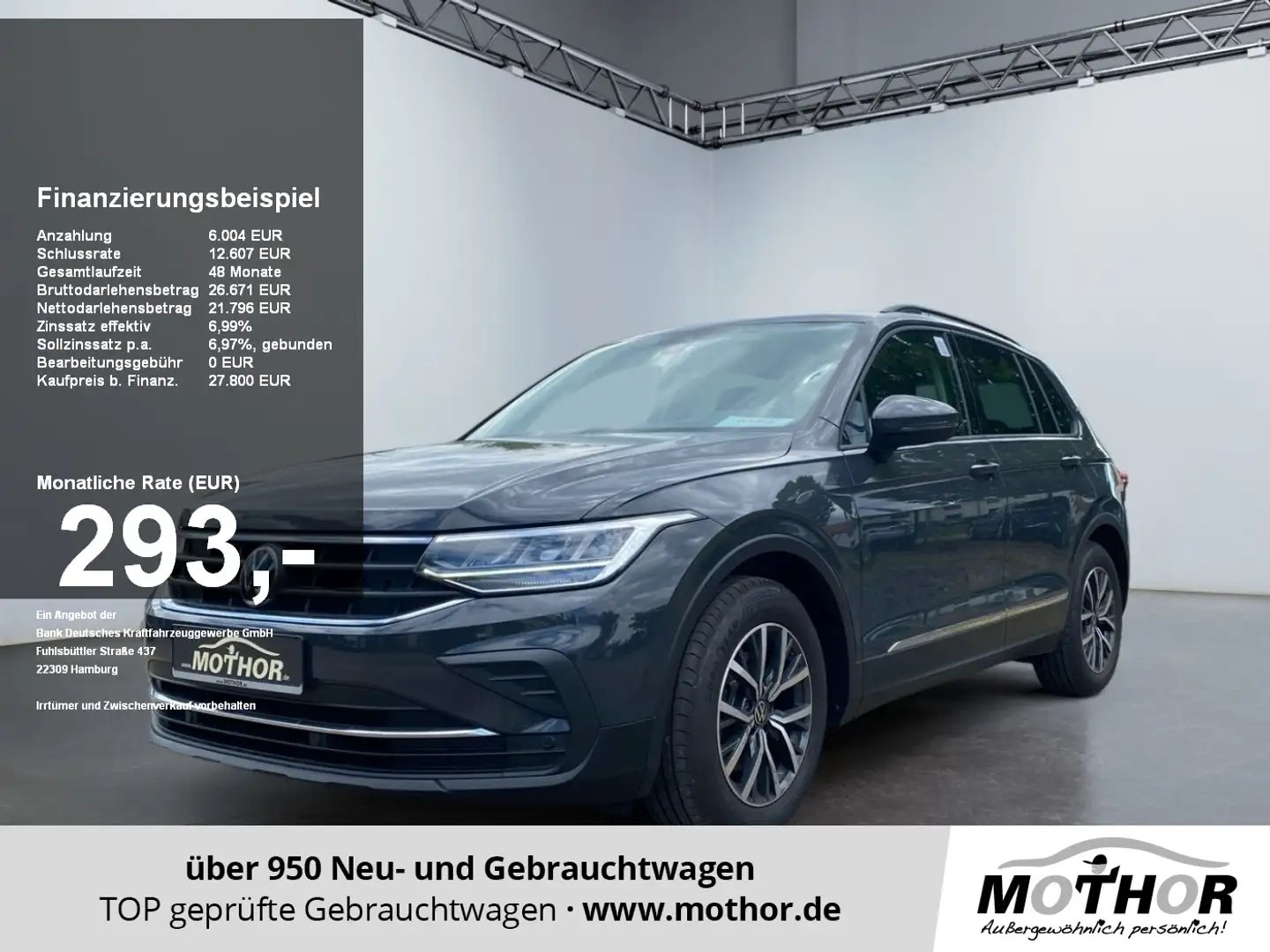 Volkswagen Tiguan Life 2.0 TDI DSG LED Massage LM KAM Grau - 1