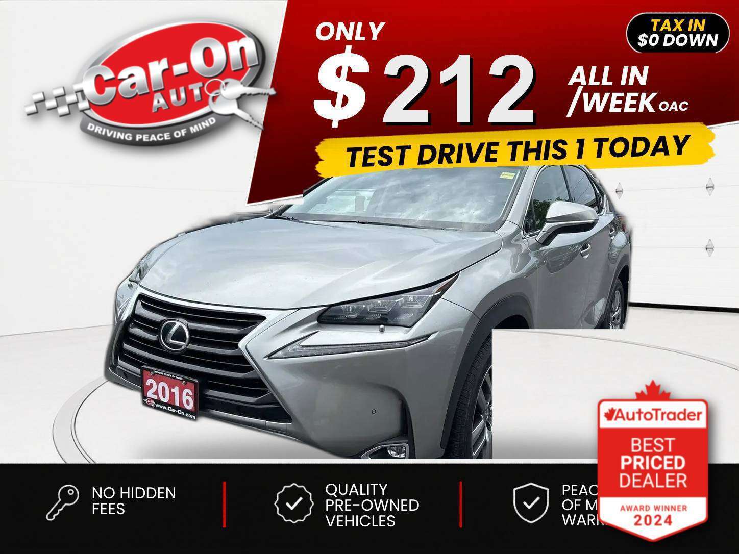 Gray 2016 Lexus NX SUV / Crossover All-Wheel Drive Automatic