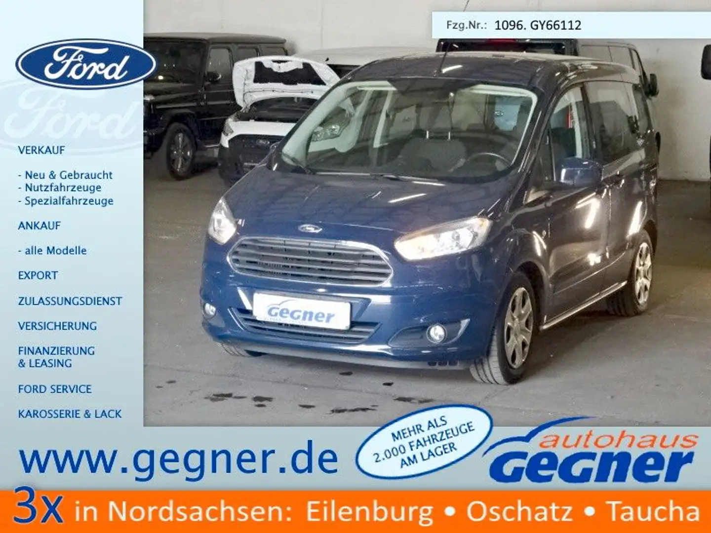 Ford Tourneo Courier 100PS Trend Navi Kamera SHZ Blau - 1
