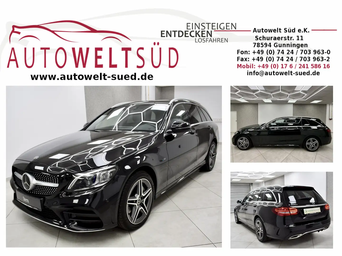 Mercedes-Benz C 300 e T AMG Sport Com Beam DTR 2xSpur Bur AHK Schwarz - 1