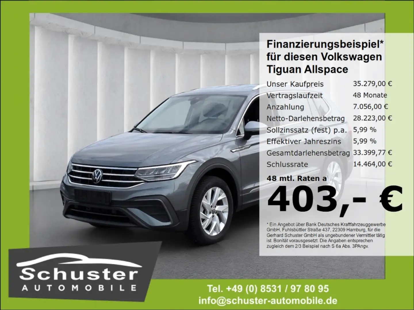 Volkswagen Tiguan Allspace Life 7-Sitzer 2.0TDI*DSG AHK ACC Grau - 1