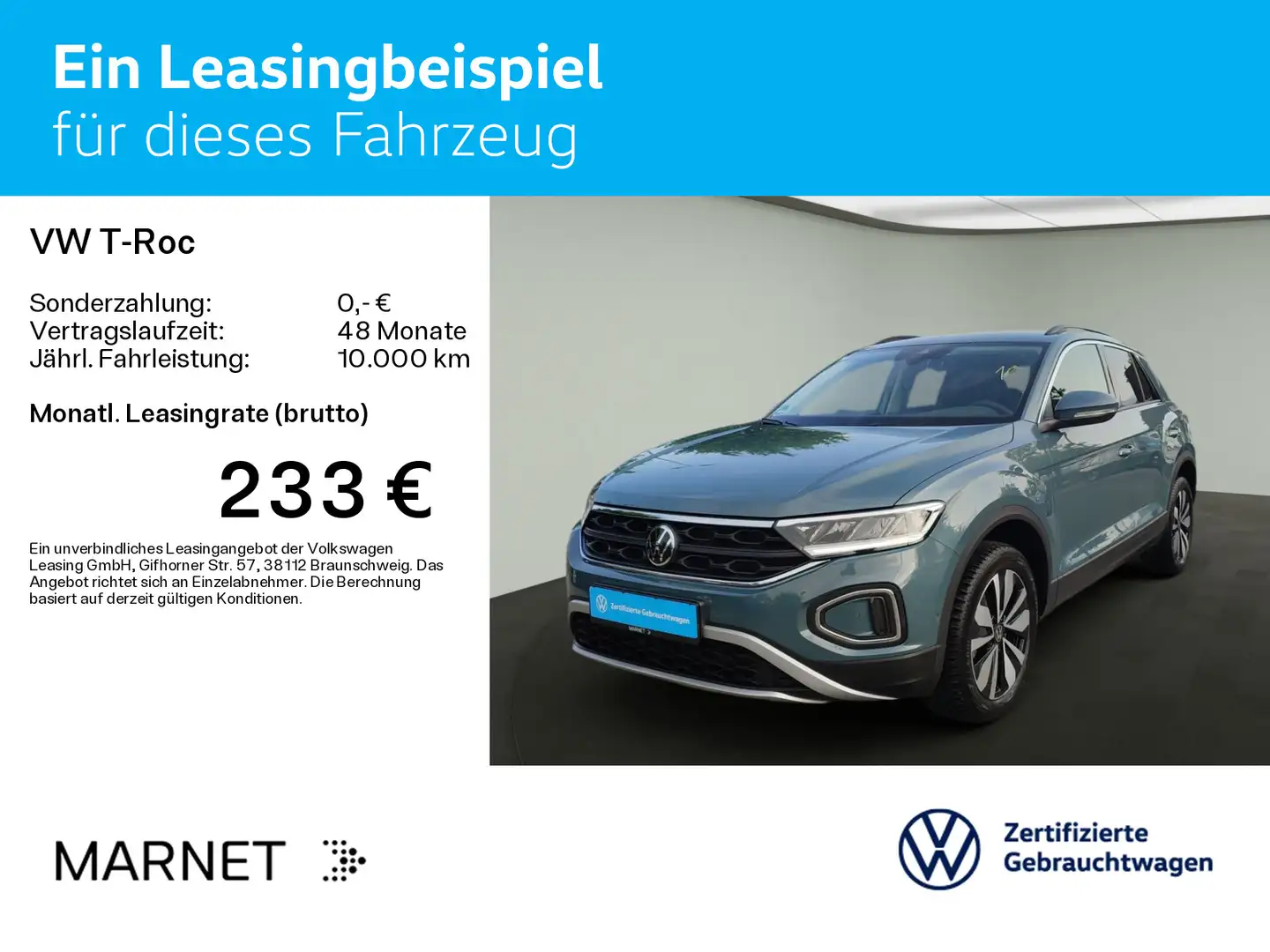 Volkswagen T-Roc Volkswagen T-Roc Life MOVE 1.0 NAVI*AHK*LED*ASG Bleu - 2