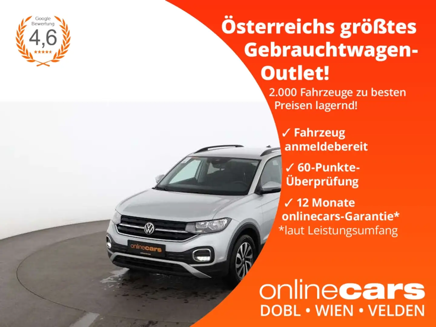 Volkswagen T-Cross 1.0 TSI Active RADAR NAVI SITZHZG ASSIST Silber - 1