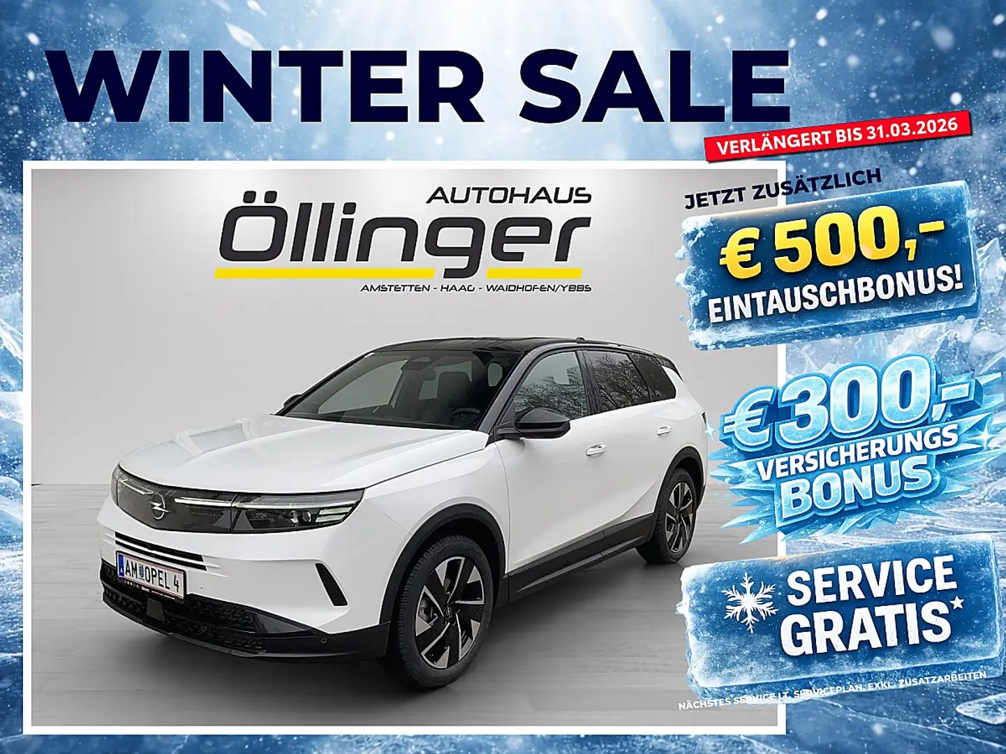 Opel Grandland 1.2 MHEV GS Aut. + Komfortpaket GS + AHV + Glas... Weiß - 1