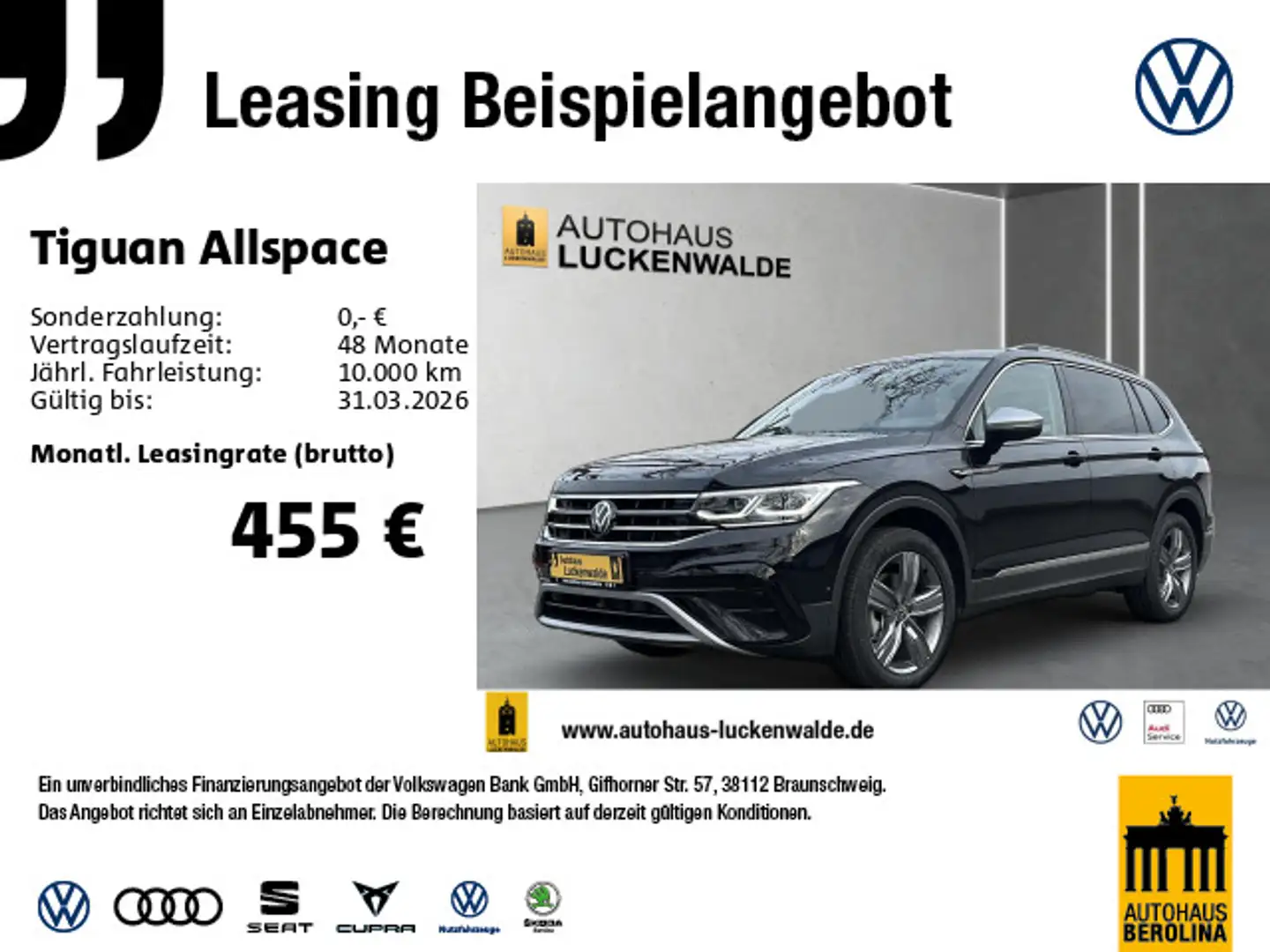 Volkswagen Tiguan Allspace 2.0 TSI 4M Elegance DSG *MATRIX* Schwarz - 1