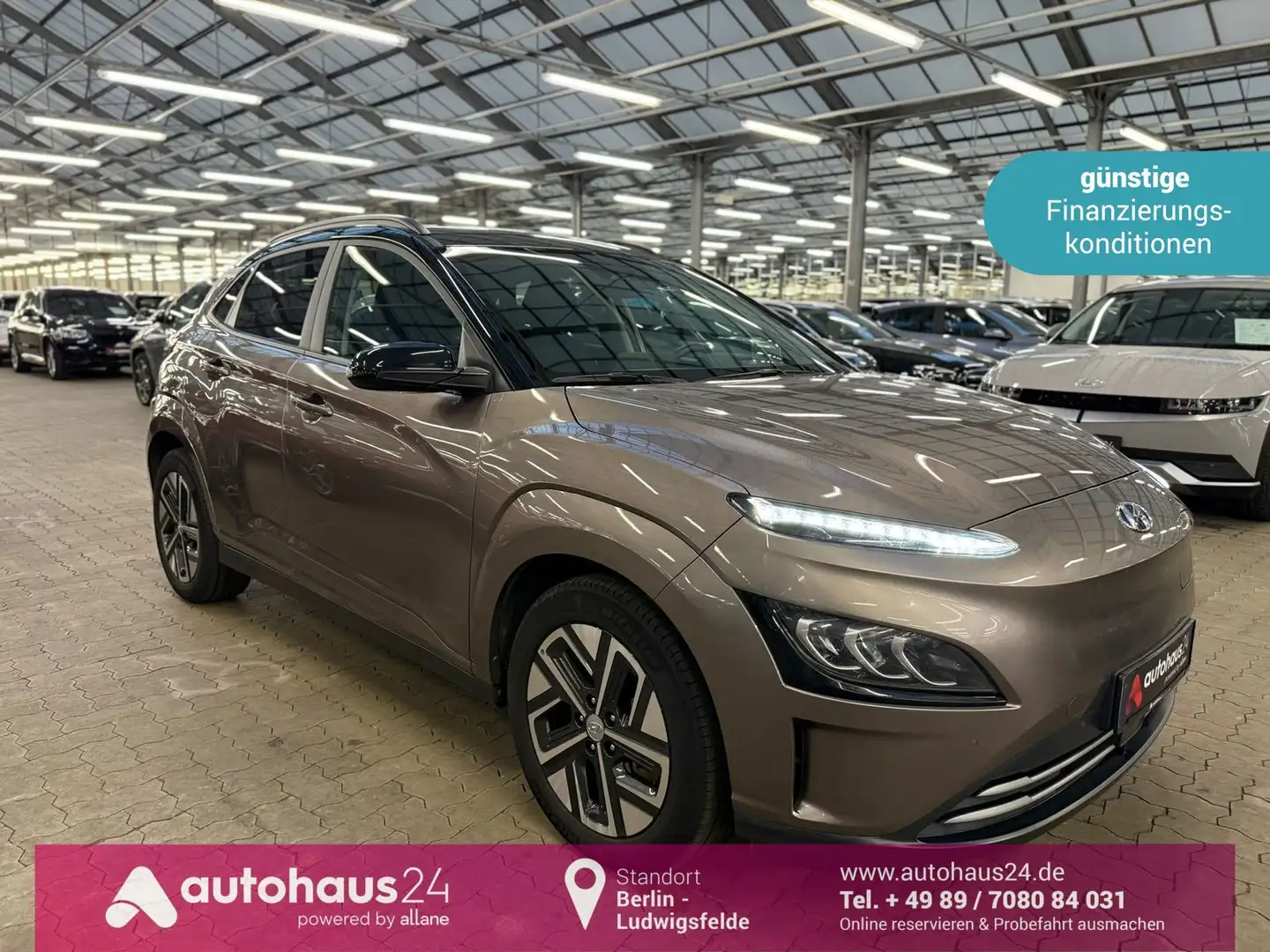 Hyundai Kona Prime Elektro   64 kWh|ACC|Kamera|Navi Brun - 1