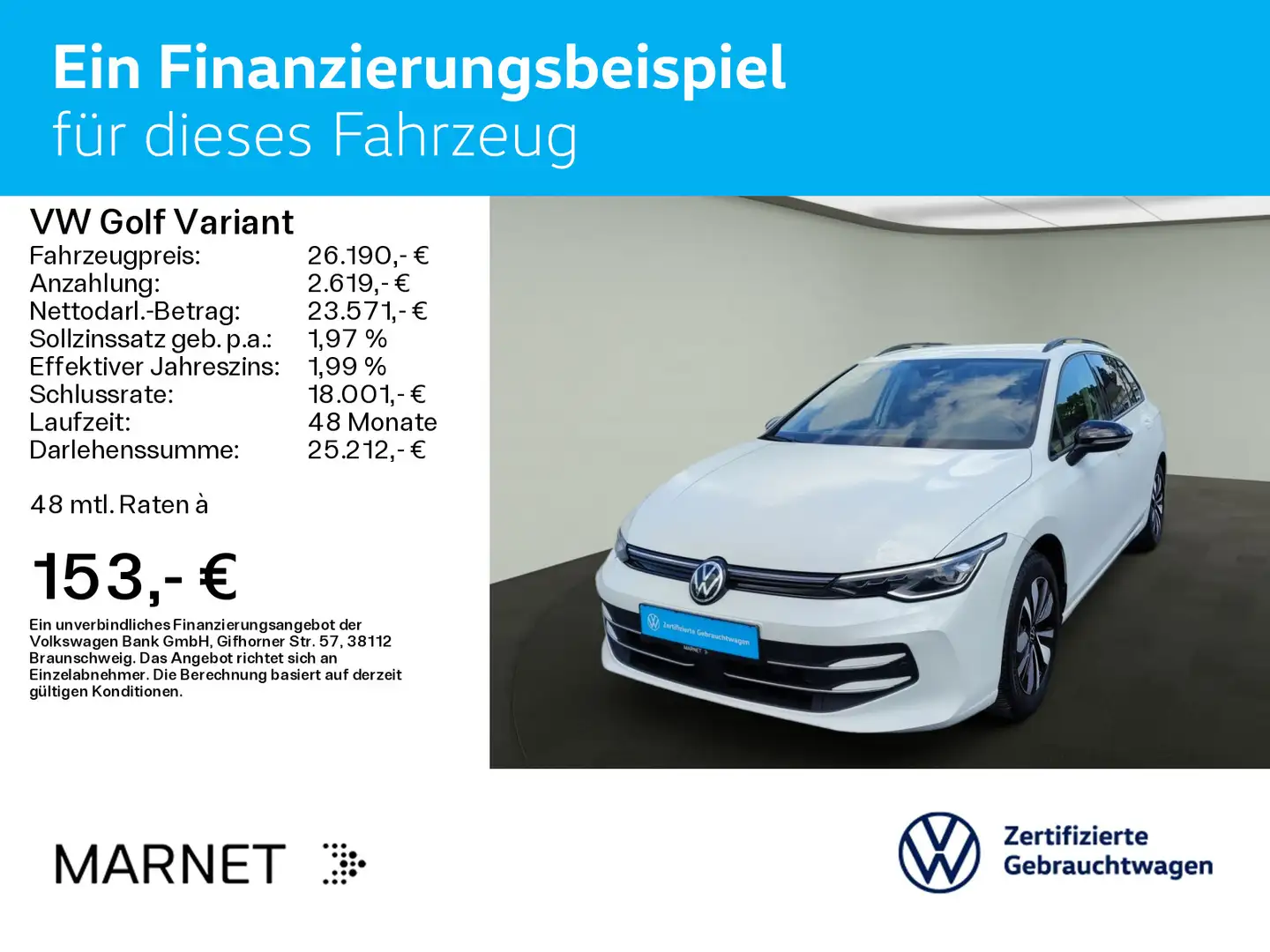 Volkswagen Golf Variant Golf VIII Variant 1.5 TSI GOAL*LED*AHK*KAMERA*NA Weiß - 2