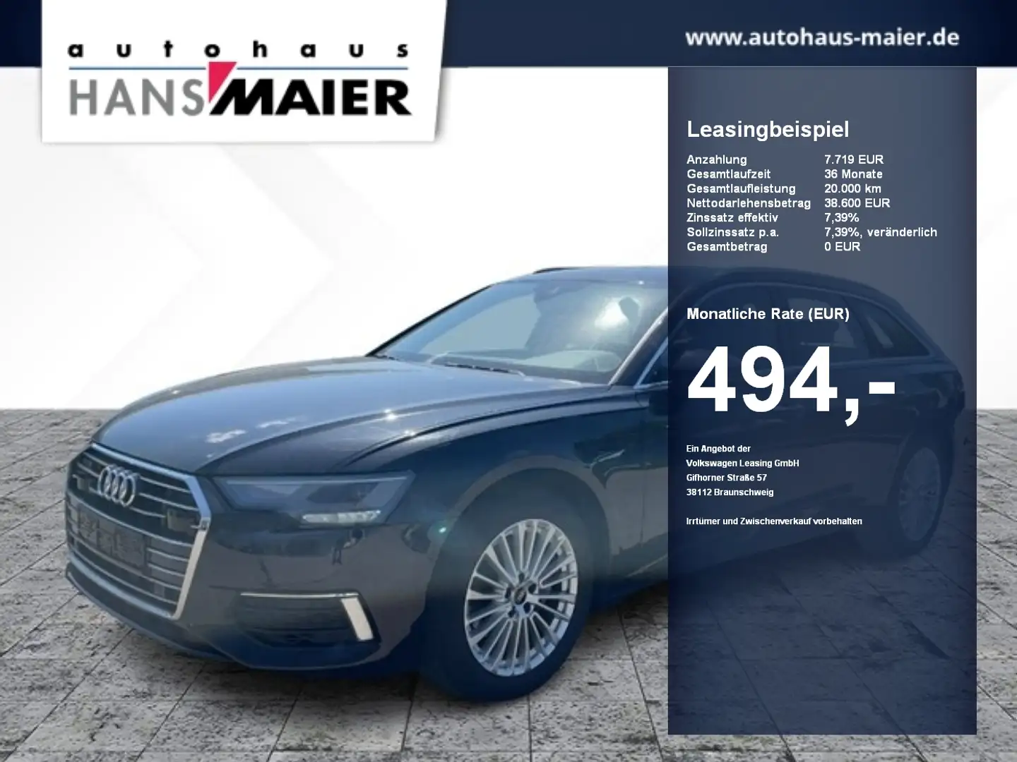 Audi A6 Avant TDI quattro design S-tronic ACC Navi+ Schwarz - 1
