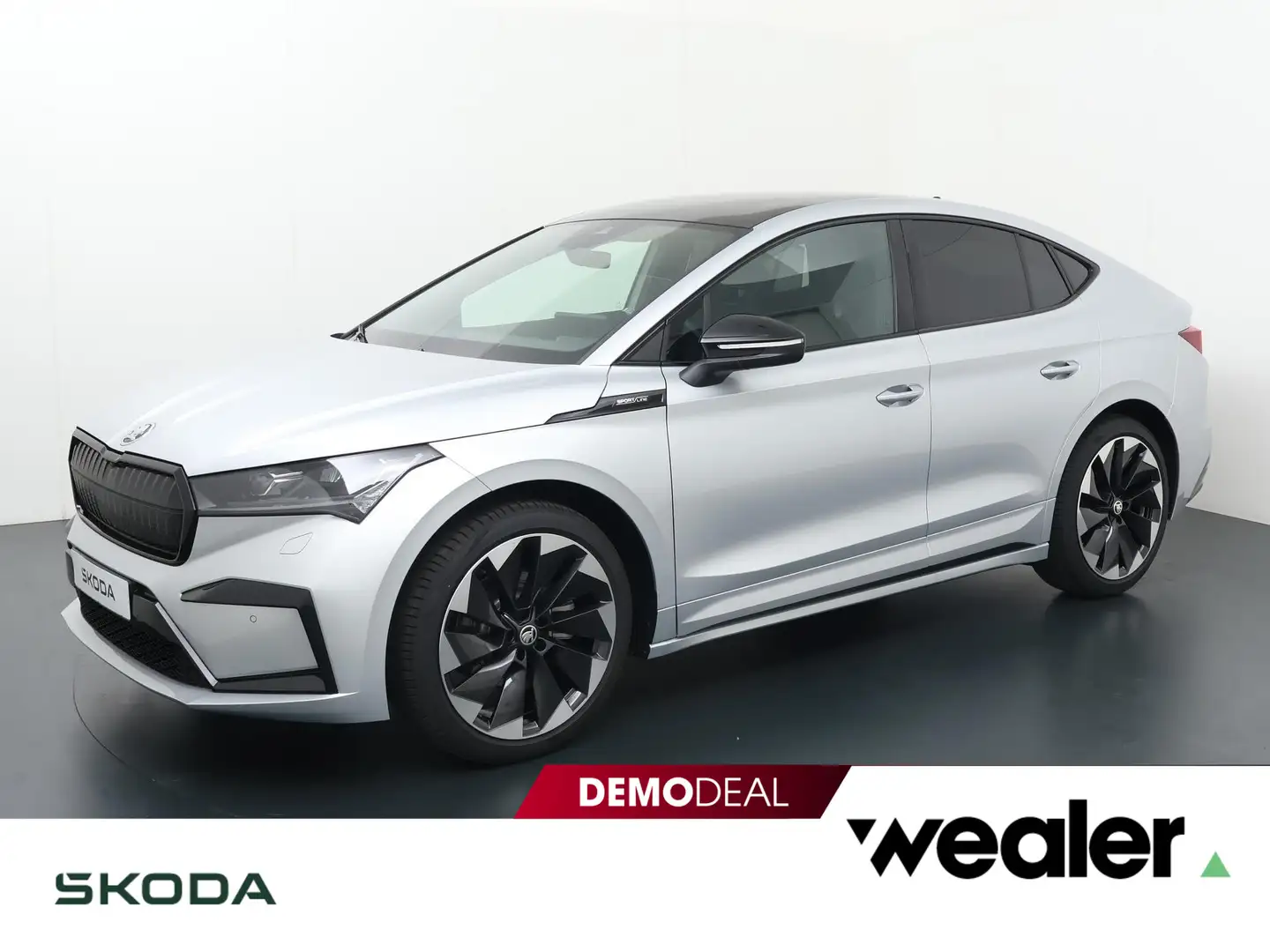 Skoda Enyaq Coupé 60 Sportline 180 pk | Panoramadak | Apple Ca Zilver - 1