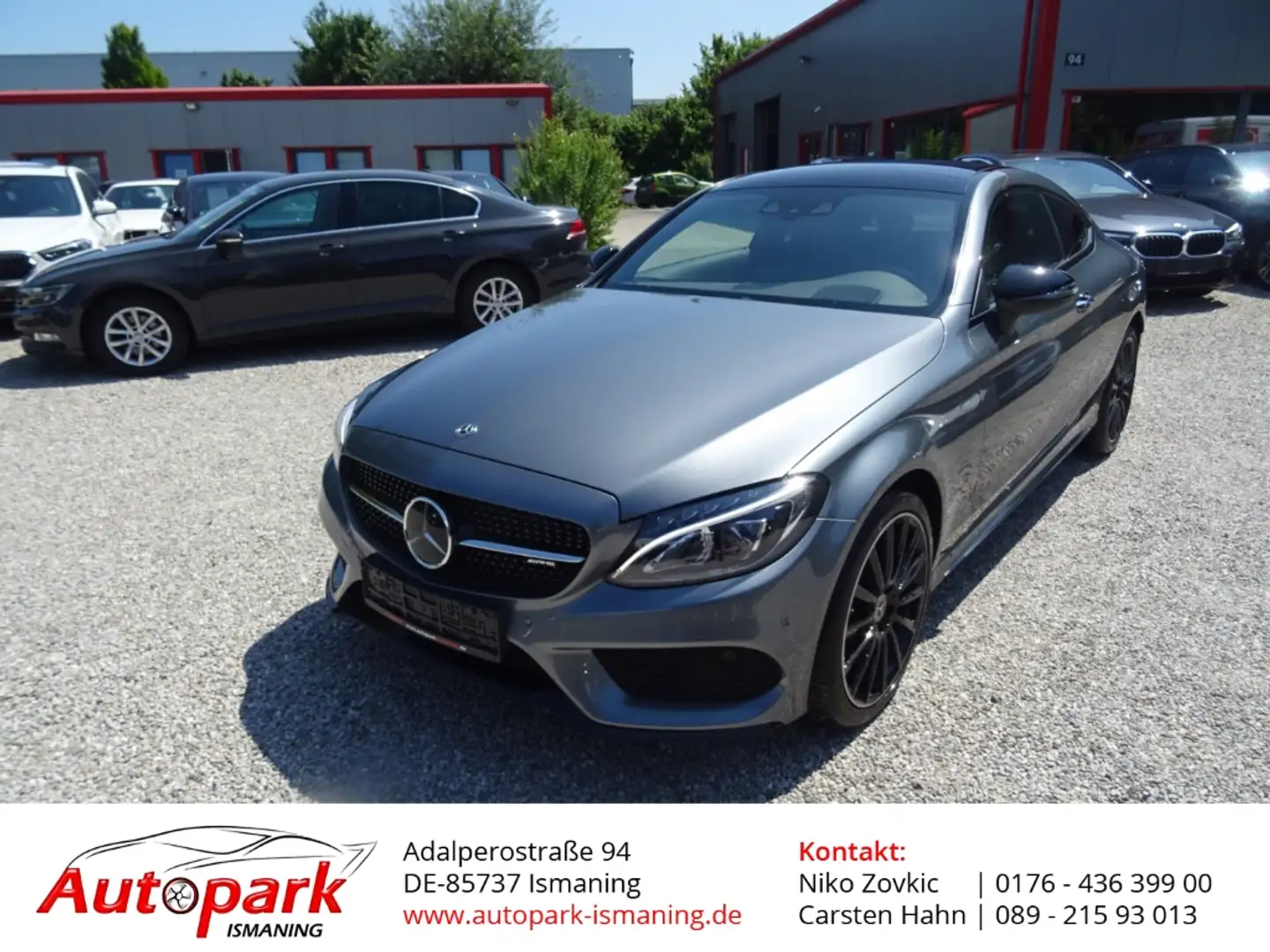 Mercedes-Benz C 400 Coupe 4Matic Night Edition Sportpaket HUD Grijs - 1