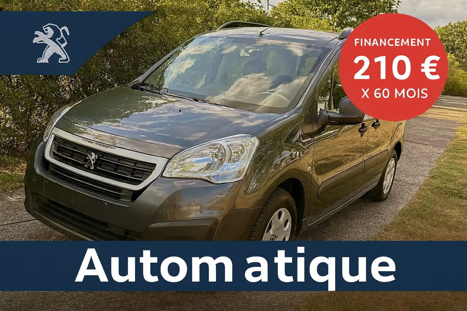 Peugeot Partner Partner Tepee 1.6 BlueHDi **BOITE AUTOMATIQUE** Gris - 1