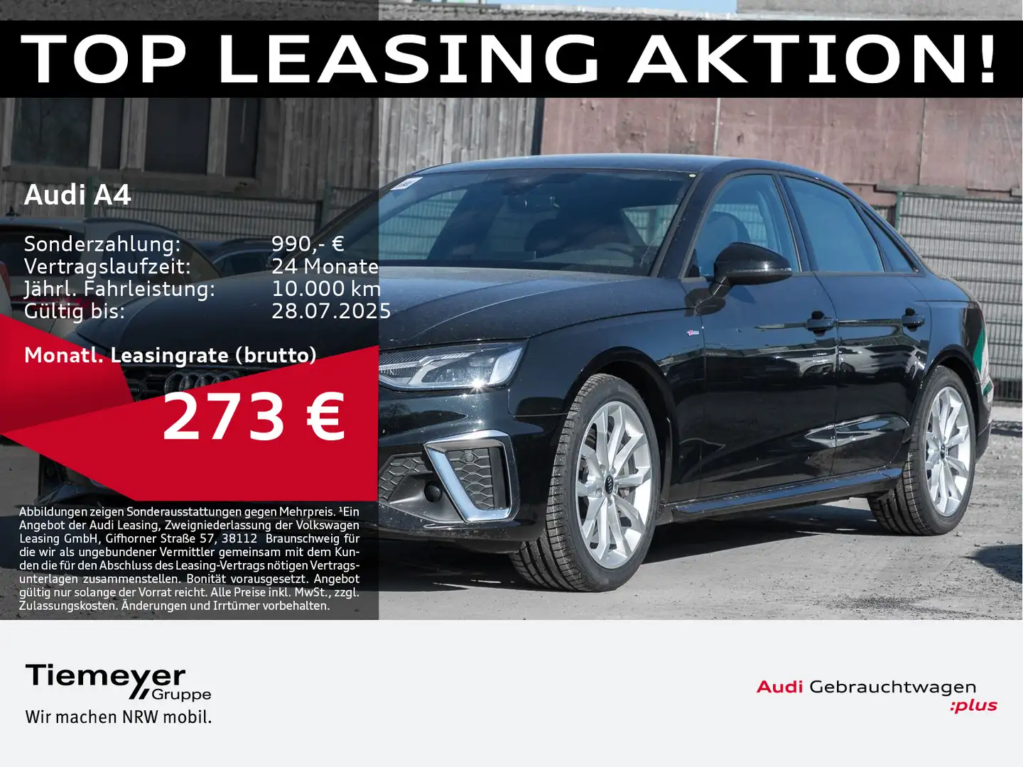 Audi A4 45 TFSI Q S LINE LM18 NAVI KAMERA Zwart - 1