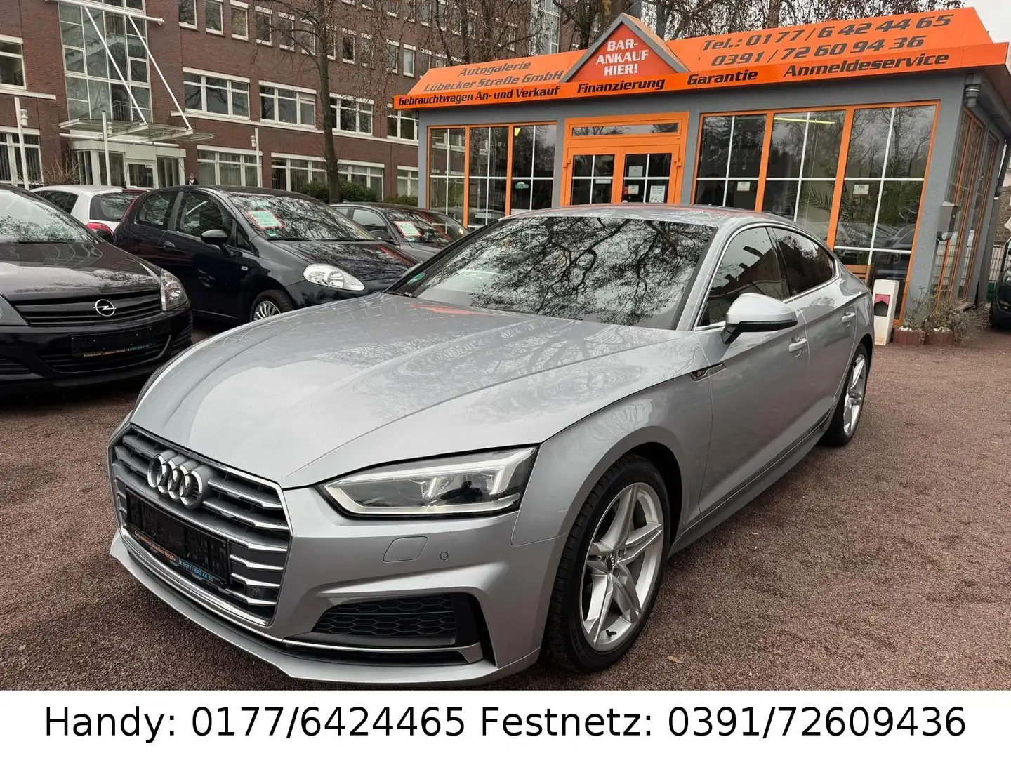Audi A5 3.0TDI Sportback S-LINE/LED/LEDER/NAVI/1.HAND Silber - 1