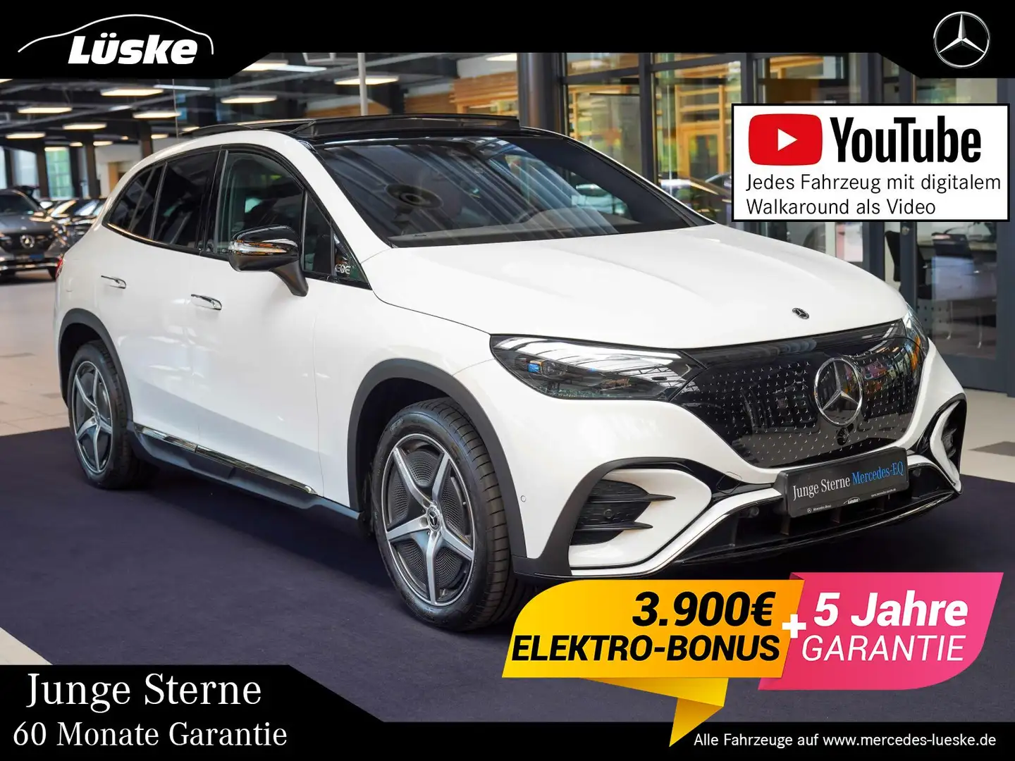 Mercedes-Benz EQE 300 EQE 300 300 AMG Line HYPERSCREEN  Hinterachslenk Biały - 1