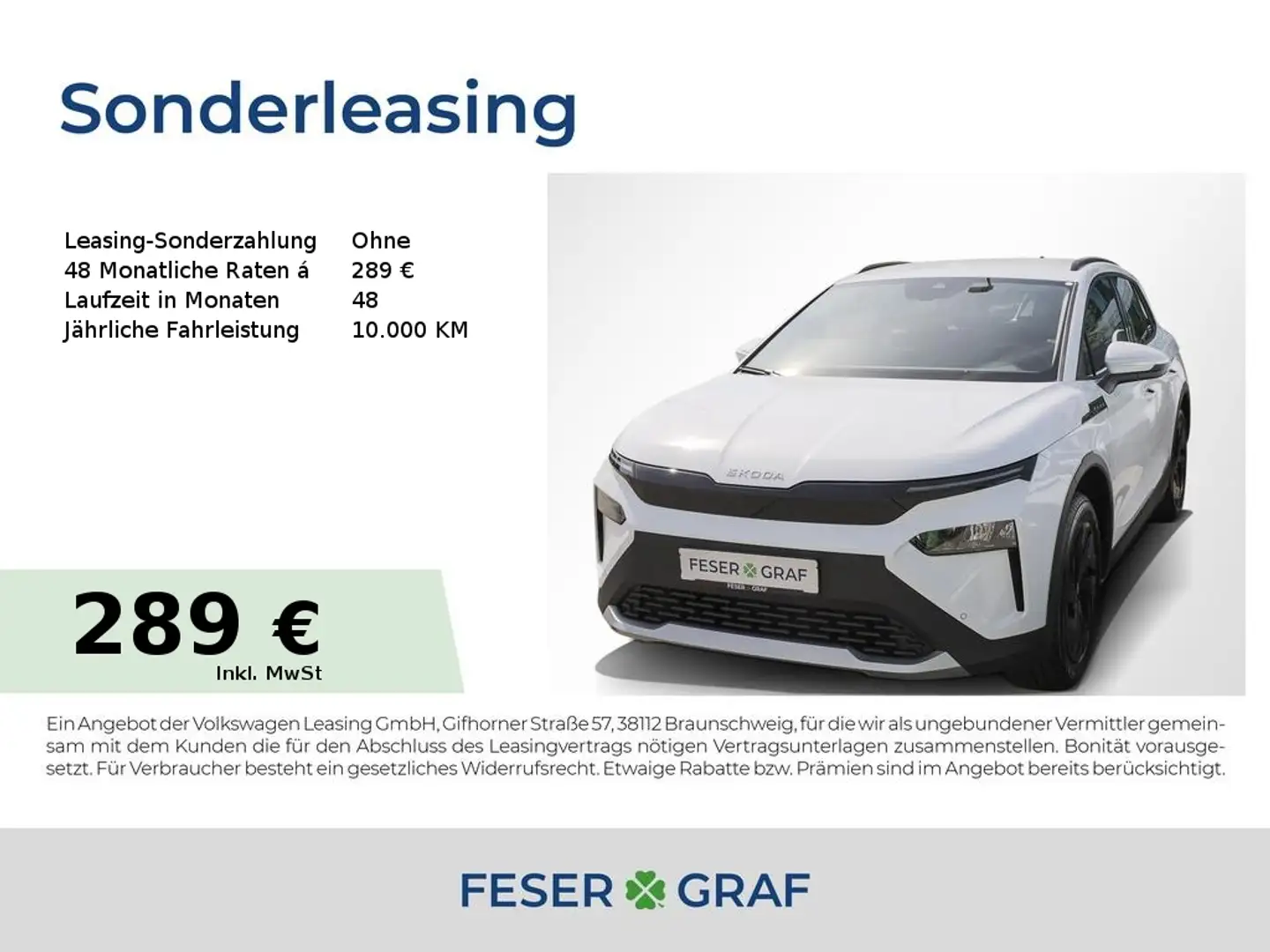 Skoda Elroq 50 Tour 55 kWh 125 kW Navi PDC RüKa Sitzh. Weiß - 1