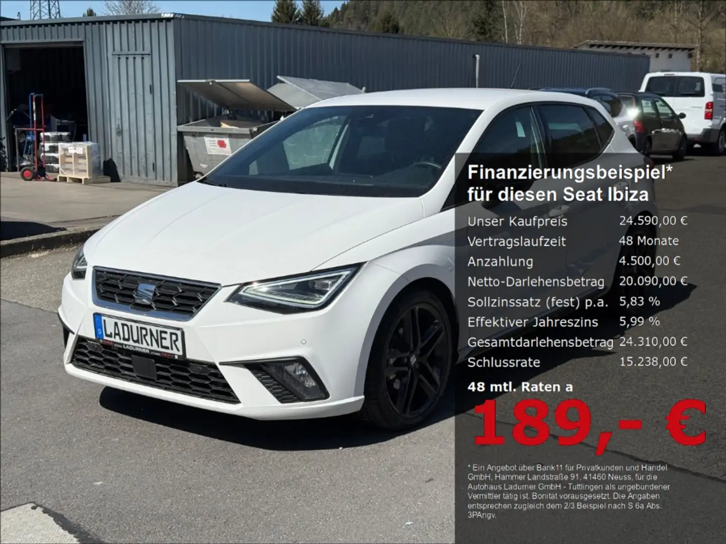 SEAT Ibiza FR Pro Black Edition 1.0TSI DSG *NAVI+RFK* Wit - 1