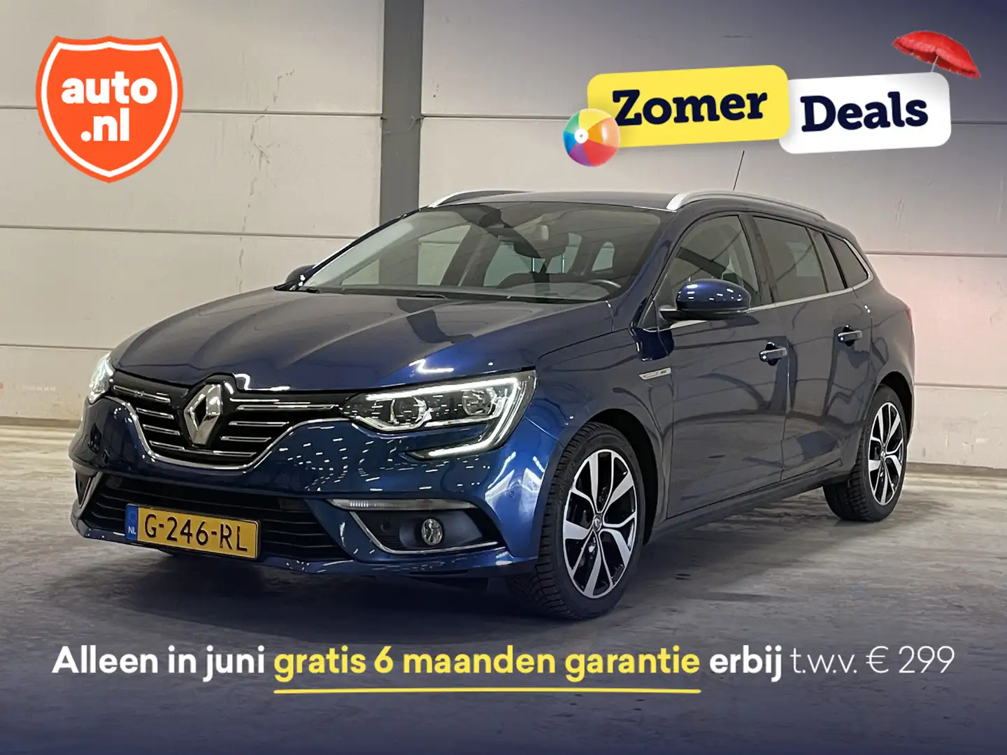 Renault Megane Estate 1.3 TCe Bose 160PK | Cruise Control | Camer Blauw - 1