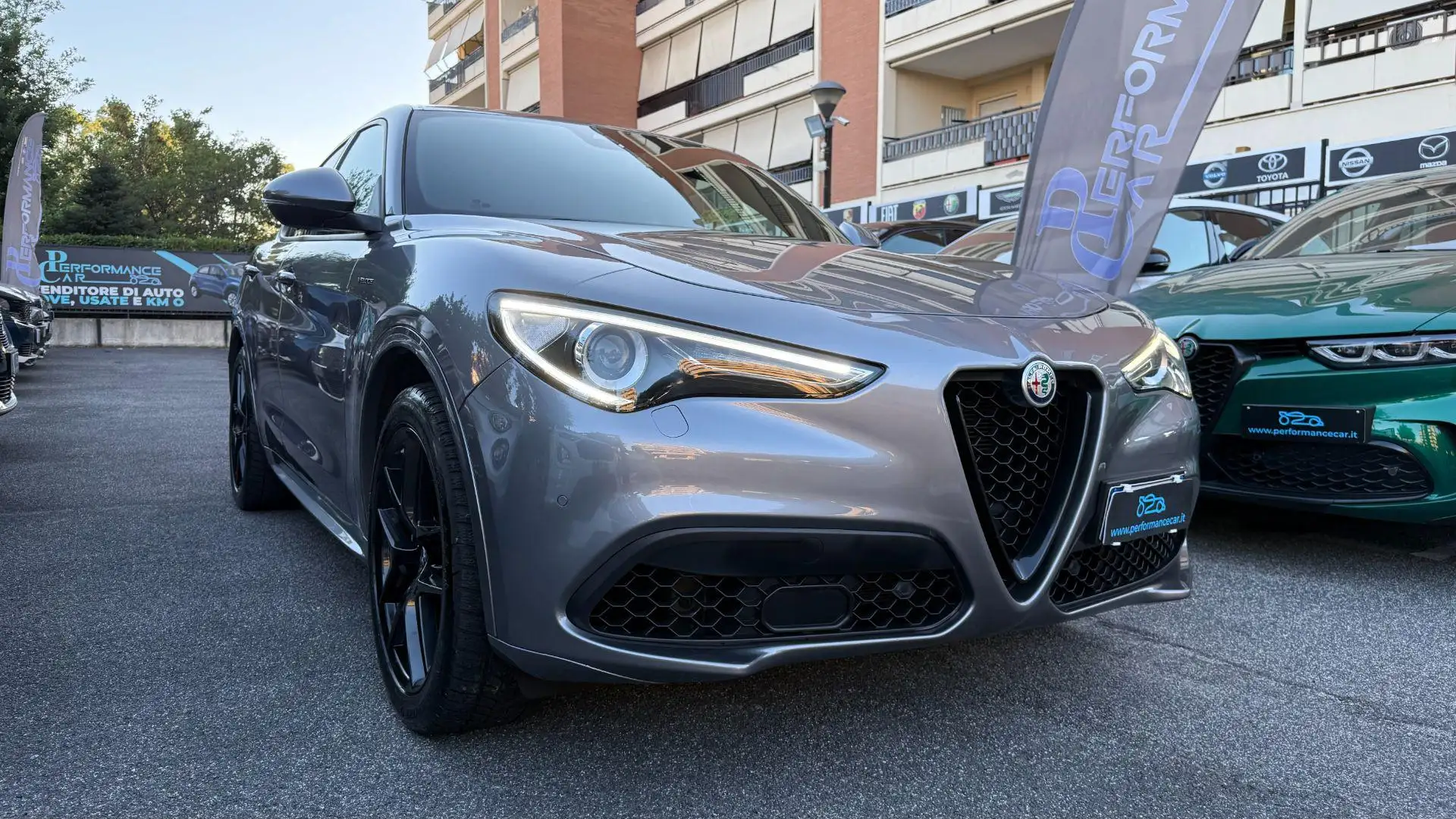 Alfa Romeo Stelvio 2.2TURBODIESEL 210CV AT8 Q4 VELOCE *24M.G.*CL 20"* Grigio - 2