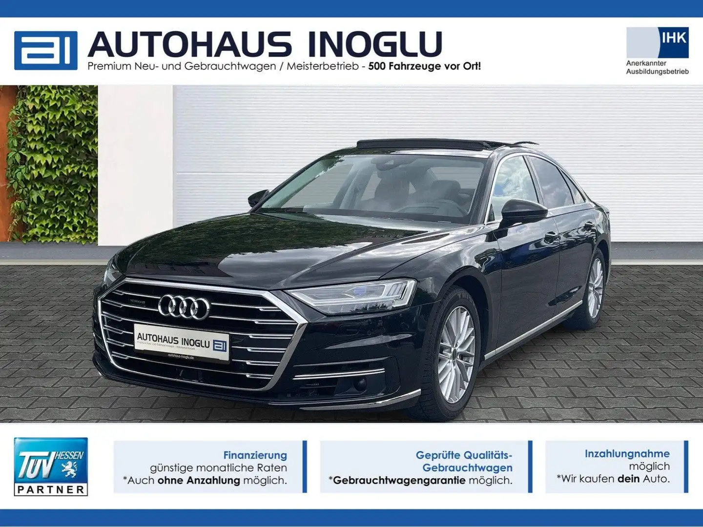 Audi A8 50 TDI quattro Tiptr. Pano+Laser+Leder+Stdhzg Schwarz - 1
