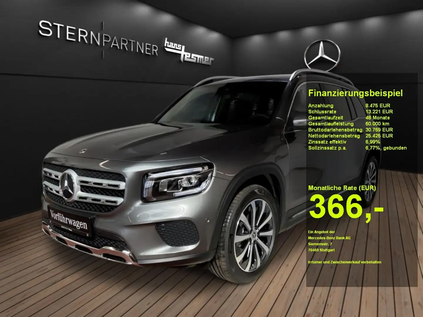 Mercedes-Benz GLB 200 Progressiv, AHK, Kamera, CarP., Grau - 1