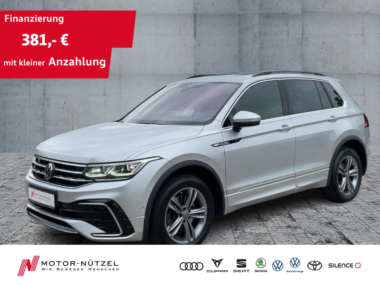 Volkswagen Tiguan 2.0 TSI DSG 4M R-LINE MATRIX+NAVI+AHK+ACC Silber - 1