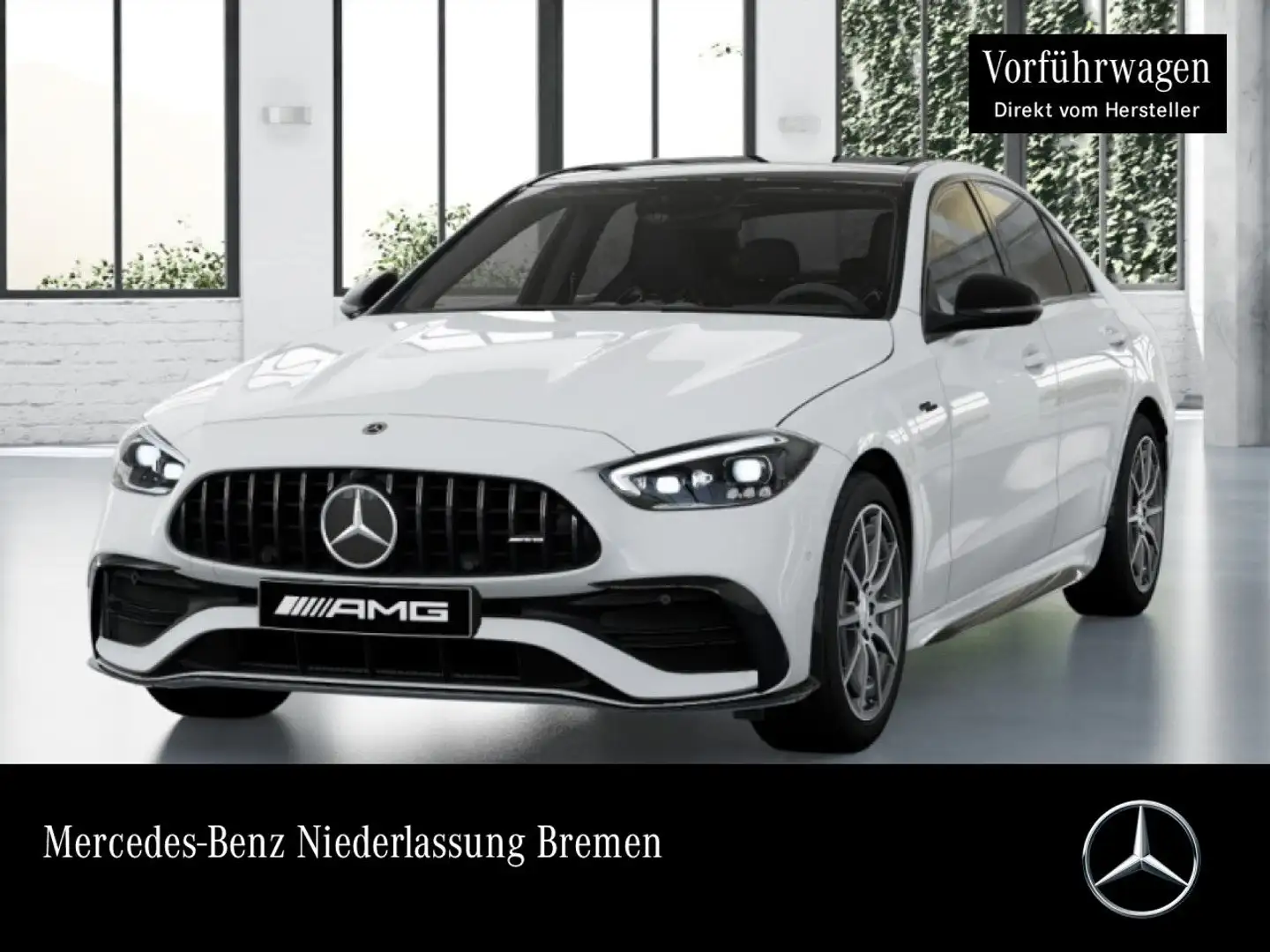 Mercedes-Benz C 43 AMG C 43 4M NIGHT+PANO+360+STHZG+BURMESTER+PERFSITZE Білий - 1