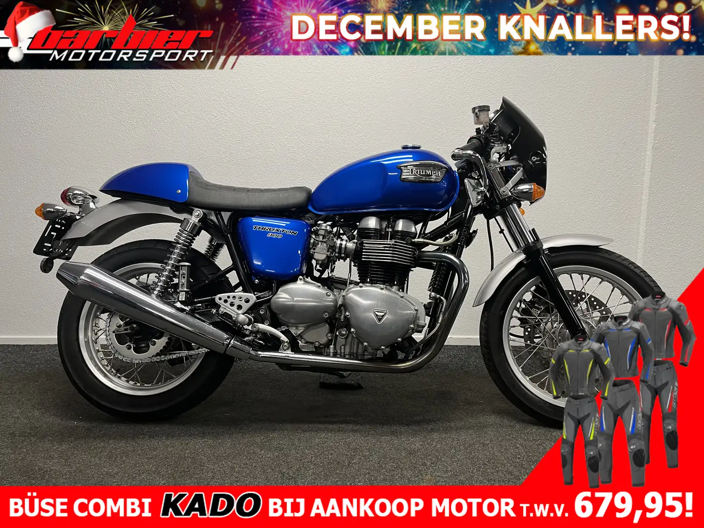 Triumph Thruxton 900 Niebieski - 1