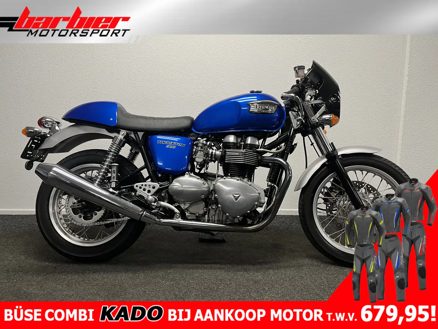 Triumph Thruxton 900 Blau - 1