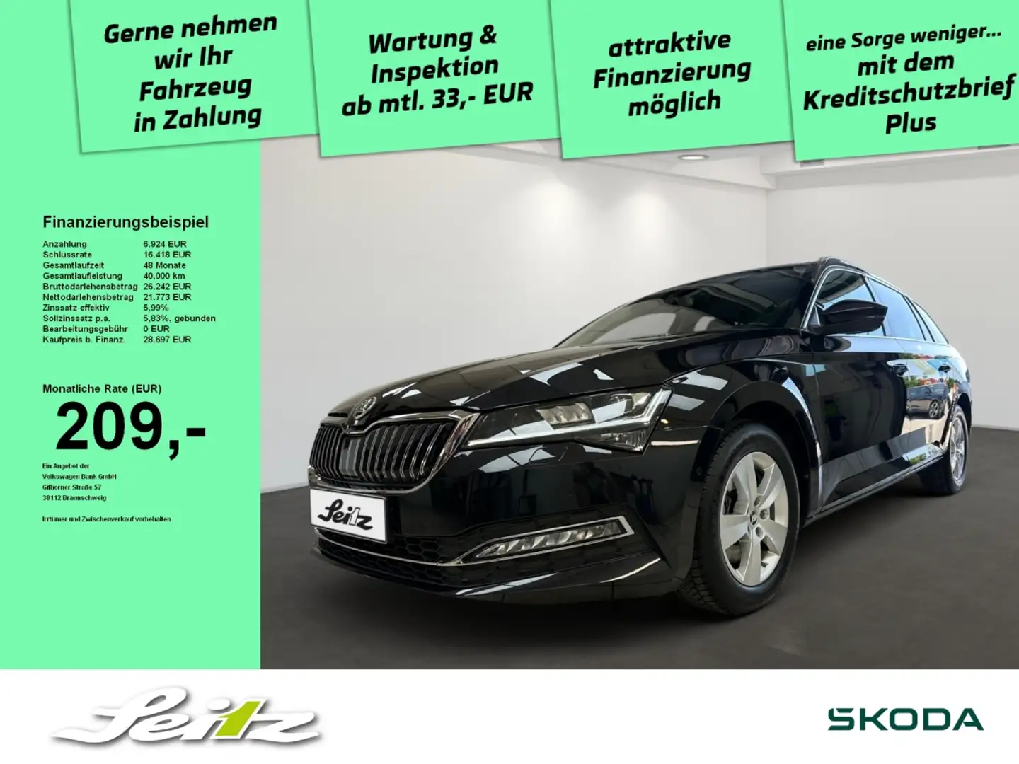 Skoda Superb Combi 2.0 TDI Style *AHK*KAMERA*MATRIX* Negro - 1