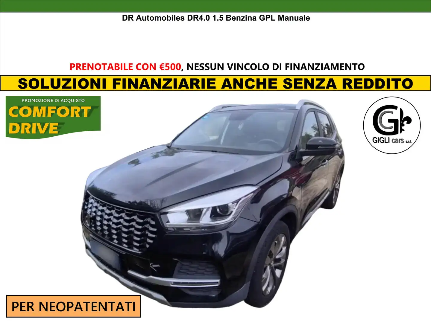 DR Automobiles DR4 4.0 1.5 Bi-Fuel GPL Manuale Neopatentati Schwarz - 1
