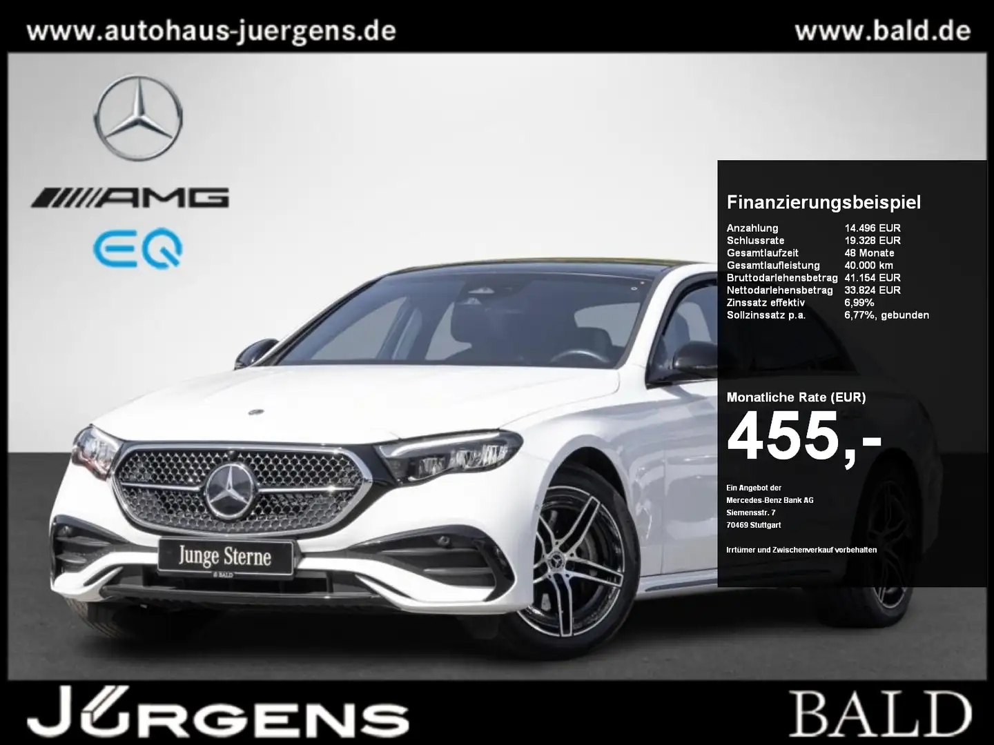 Mercedes-Benz E 200 AMG-Sport/LED/Cam/Pano/Night/Winter/19' Alb - 1
