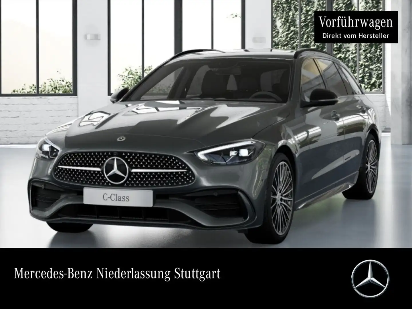 Mercedes-Benz C 220 d T AMG+NIGHT+360+AHK+LED+TOTW+KEYLESS+9G Grey - 1