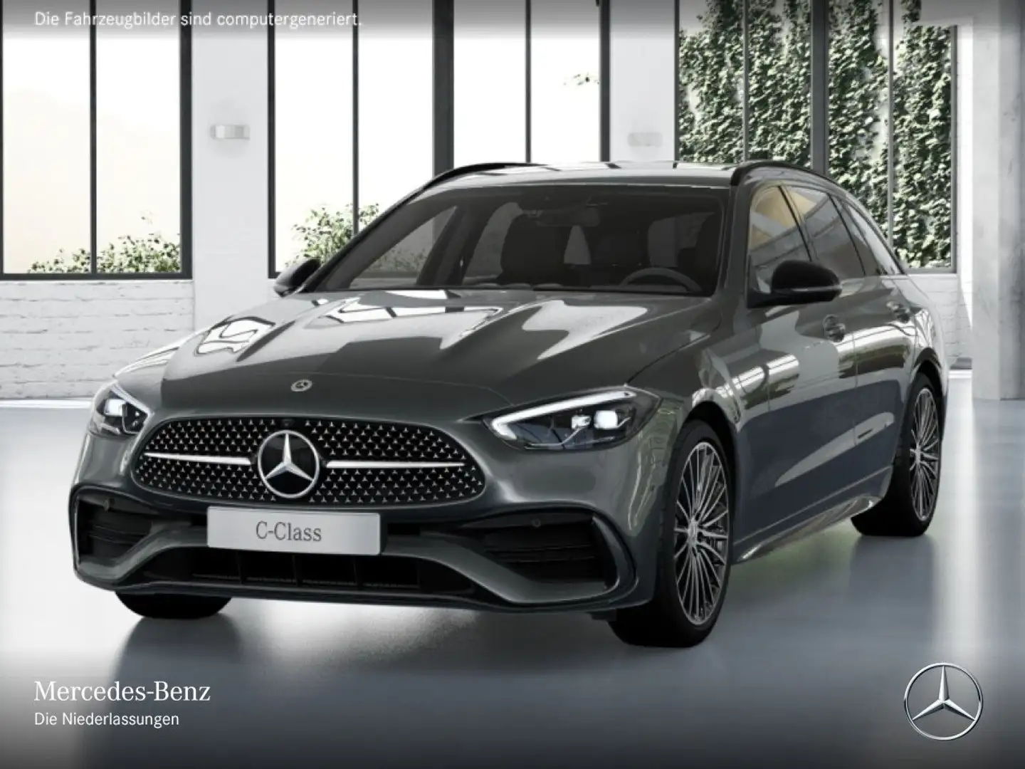 Mercedes-Benz C 220 d T AMG+NIGHT+360+AHK+LED+TOTW+KEYLESS+9G Grey - 2