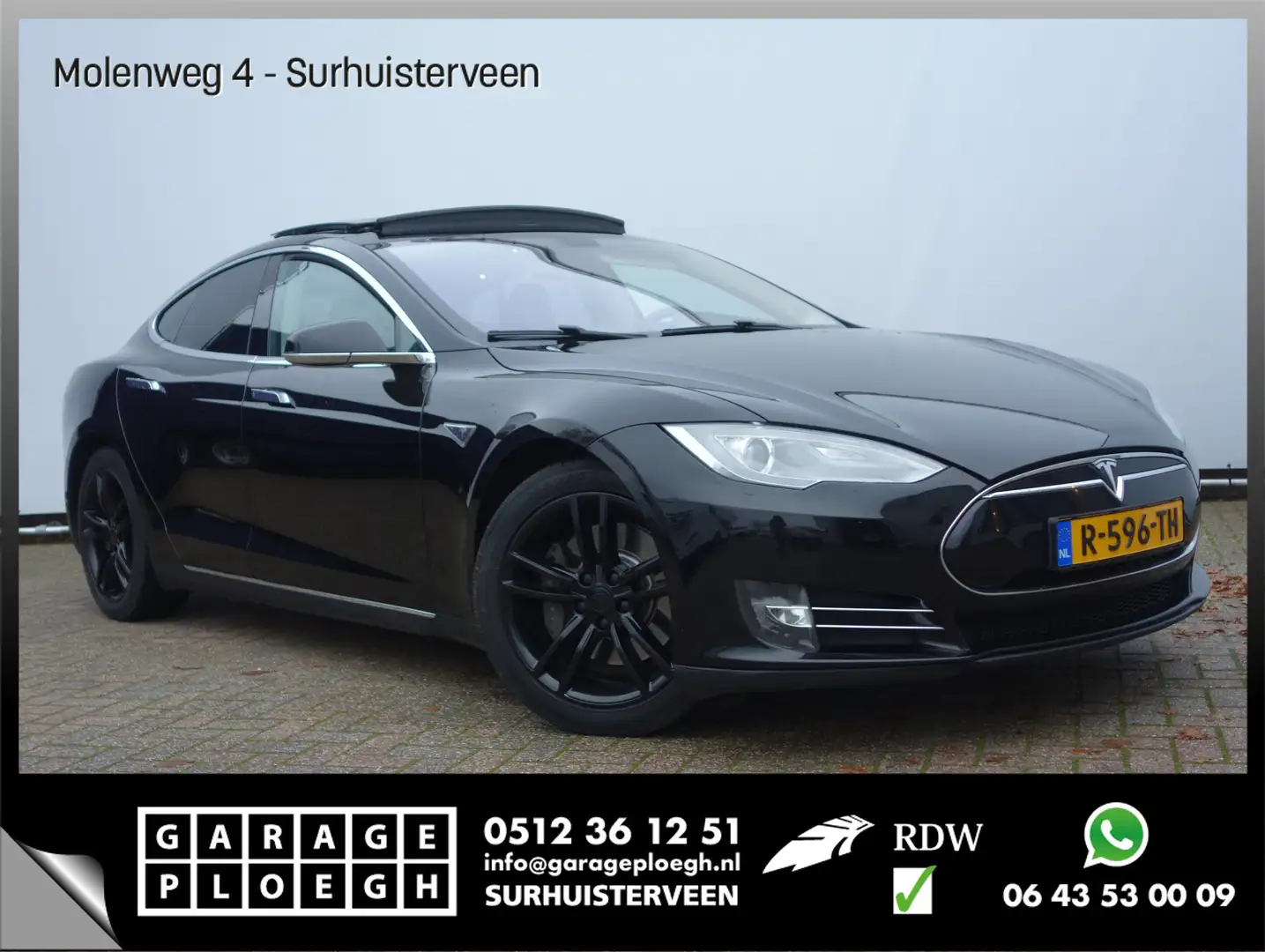 Tesla Model S 85 Free Supercharge CCS Incl BTW Panorama Leer+Ver Zwart - 1