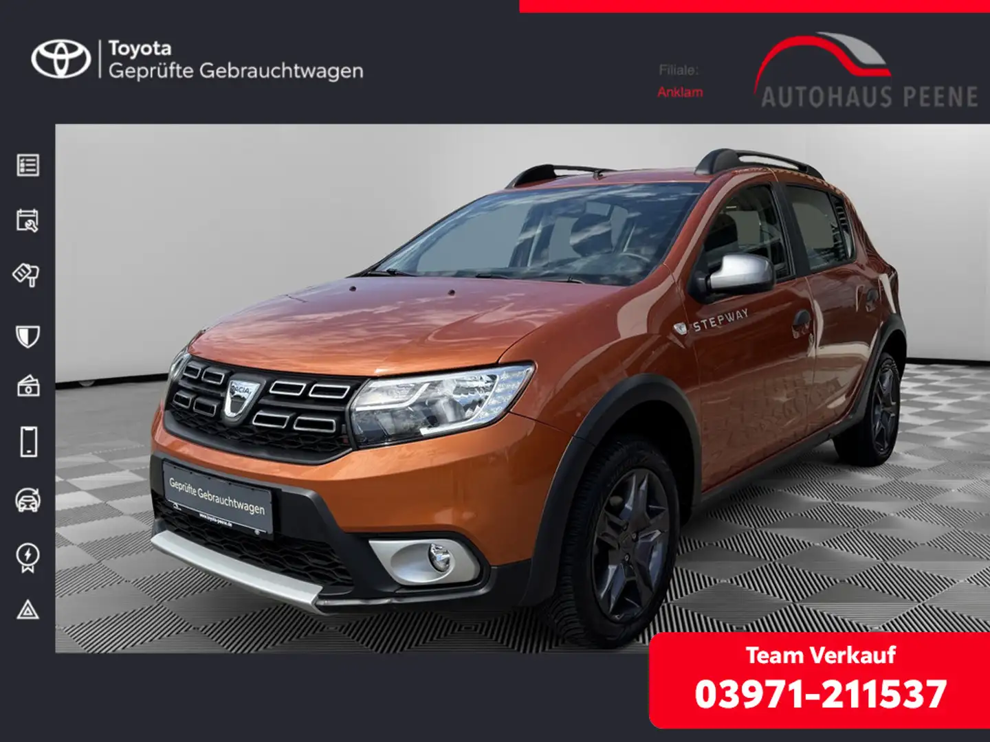 Dacia Sandero II 0.9 Stepway Celebration PDC NAVI Orange - 1