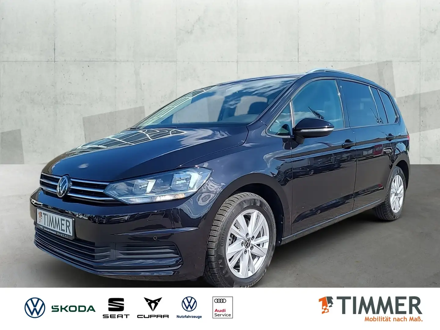 Volkswagen Touran 1.5 TSI DSG COMFORTLINE +7-SITZER+AHK+VIRTUAL+RKA Schwarz - 1