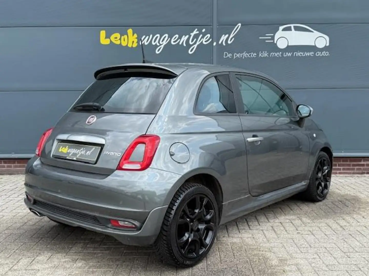 Fiat 500 1.0 Hybrid Rockstar *carplay *leer *pano *16 inch Grijs - 2