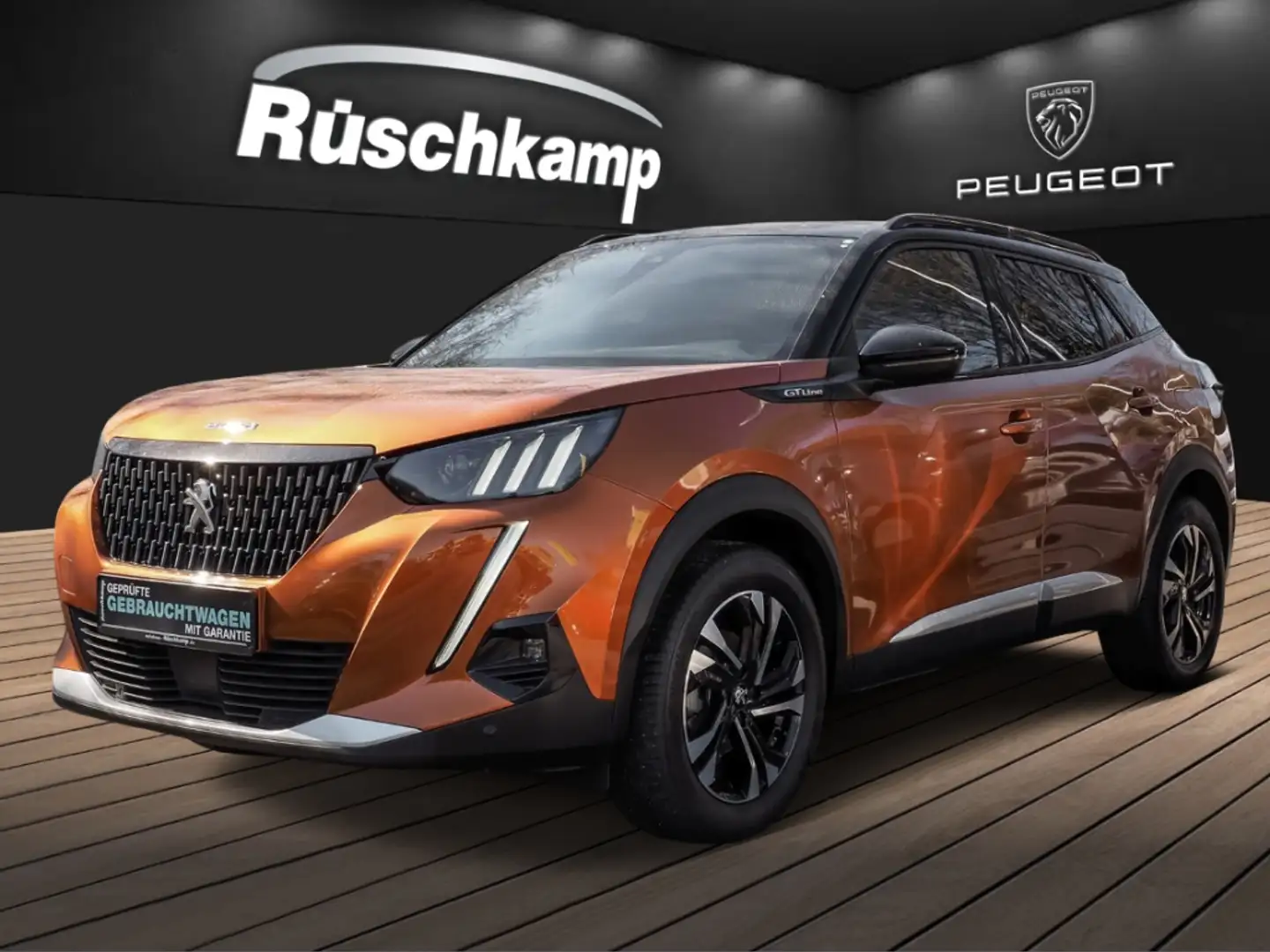 Peugeot 2008 GT-Line 1.2 Voll-LED RückKam Navi PDCv+h Allwetter Naranja - 1