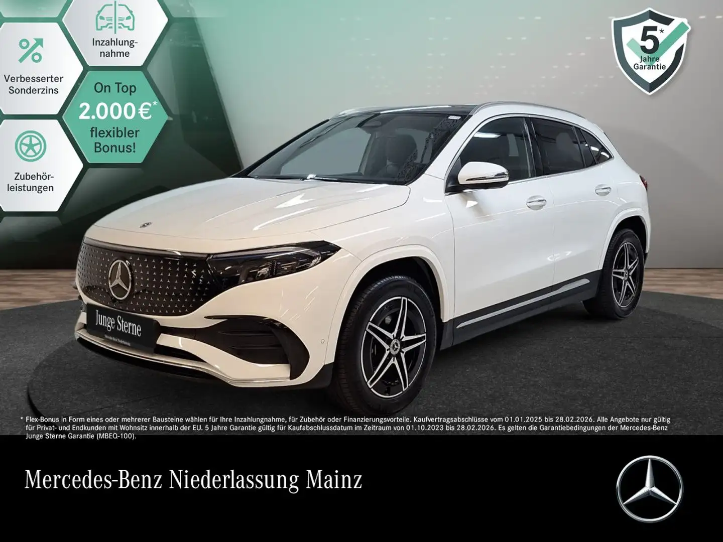 Mercedes-Benz EQA 300 4M AMG+PLUS-PAKET+AHK+PANO+360+MEMORY+SPUR Weiß - 1