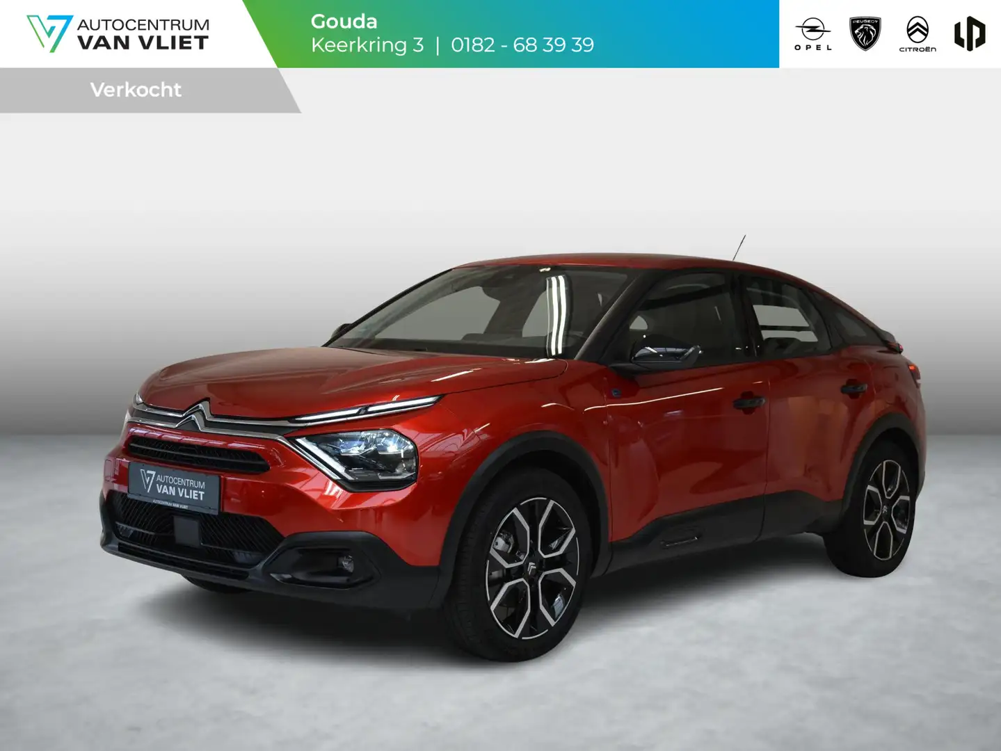 Citroen E-C4 Electric Feel Pack 50 kWh 136pk SOH 100% | Navigatie | Acht Rouge - 1