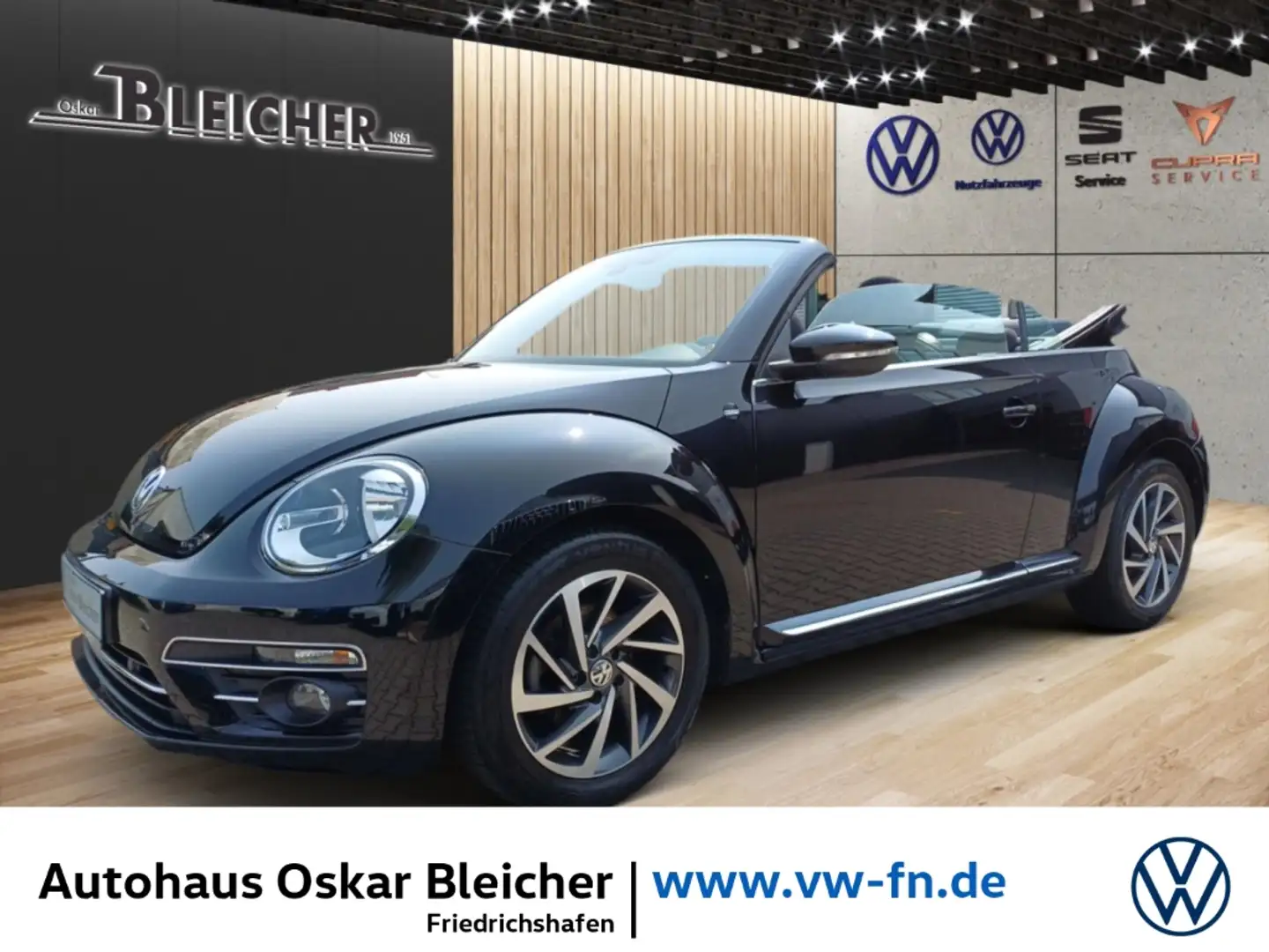 Volkswagen Beetle Cabriolet 1.4 TSI ''Sound''   Navi+Windschott Schwarz - 1