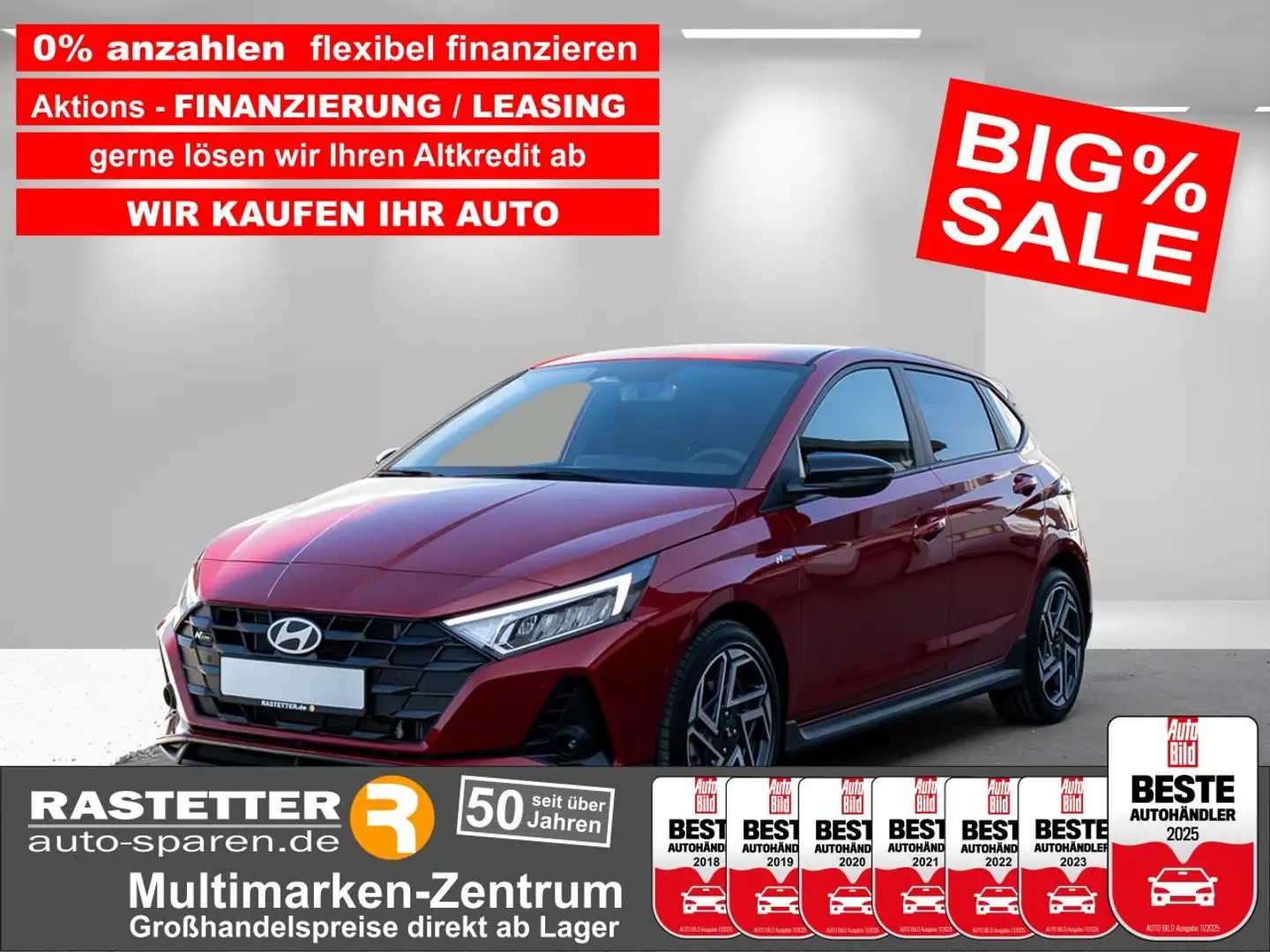 Hyundai i20 DCT N Line 5Jahre+Navi+virtCP+ParkAss+Kamera+SHZ+P Rosso - 1