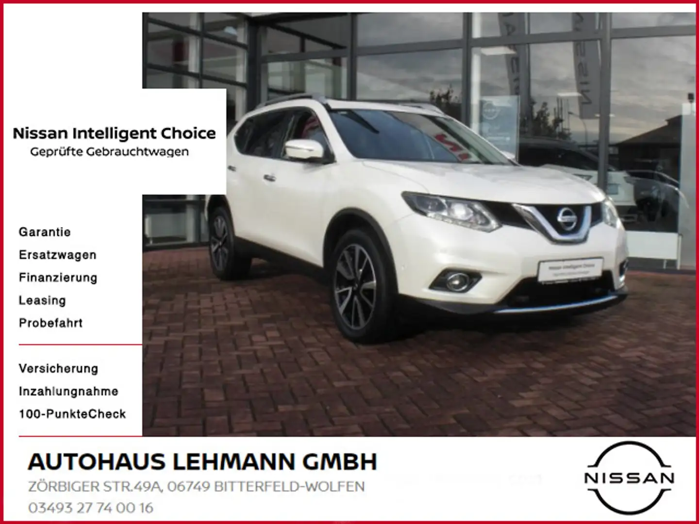 Nissan X-Trail 2.0 dCi Tekna 4x4 LEDER PANO LED WKR Weiß - 1