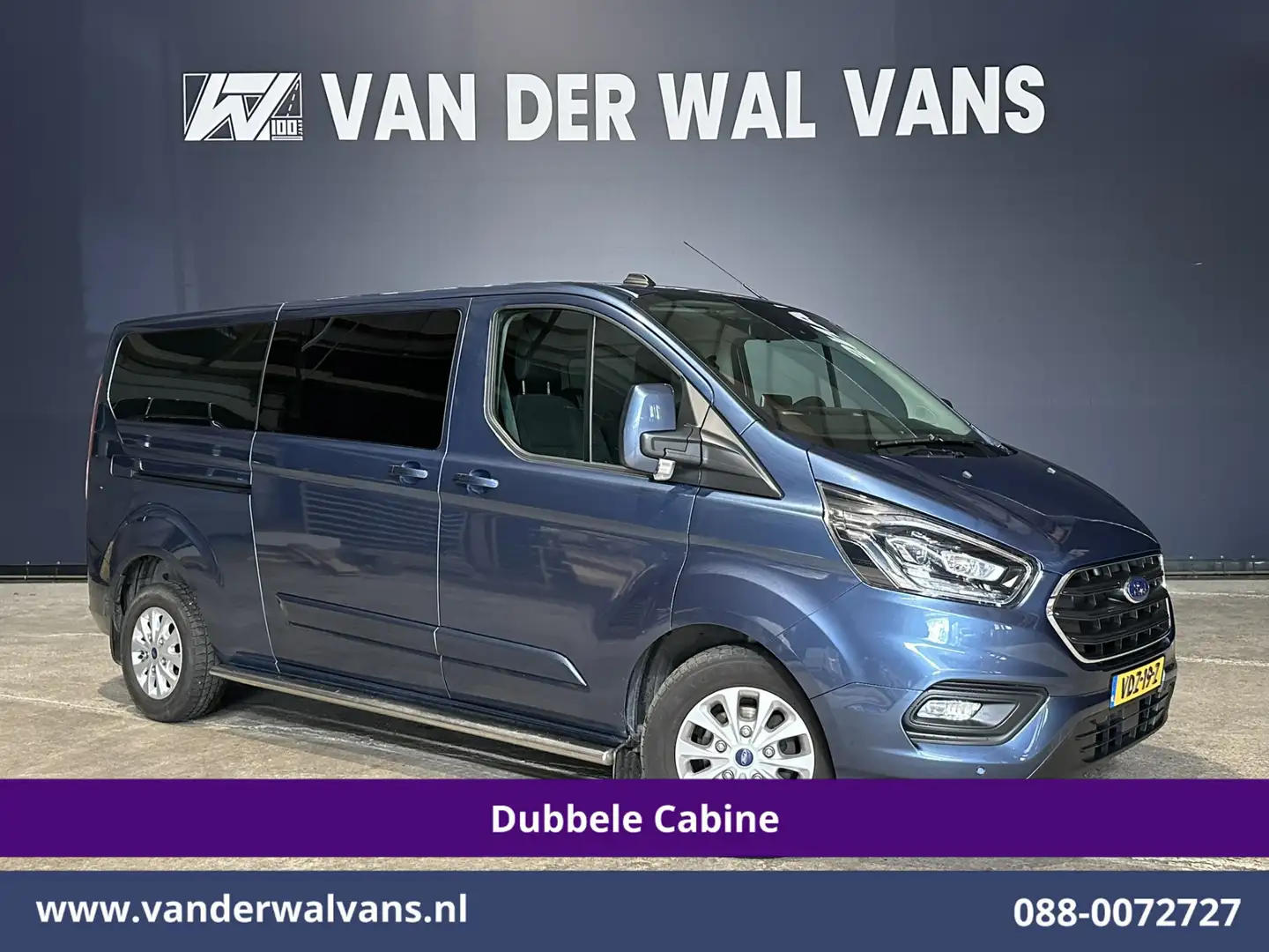 Ford Transit Custom 2.0 TDCI 170pk Automaat L2H1 Dubbele cabine Limite Blauw - 1