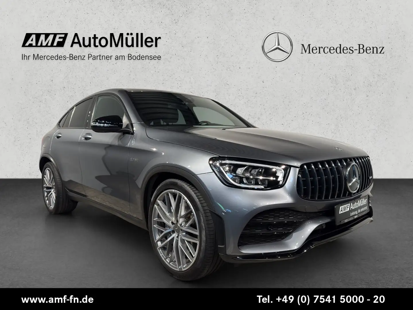 Mercedes-Benz GLC 43 AMG GLC 43 AMG 4M Coupé NIGHT+SHD+AHK+360°+HUD+DISTR Šedá - 1