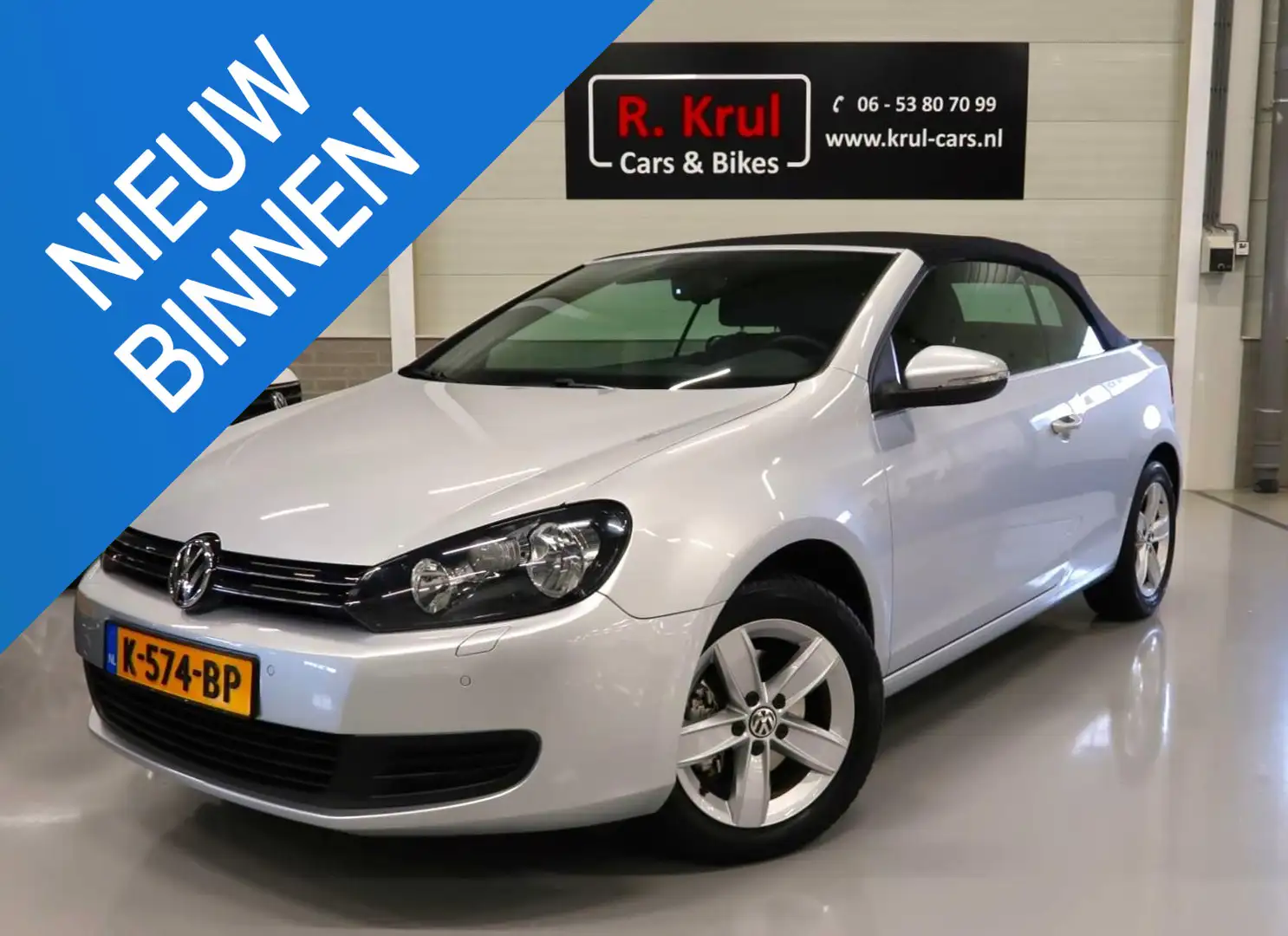 Volkswagen Golf Cabriolet 1.2 TSI BMT Airco-ECC PDC App connect Stoelverwarm Grigio - 1