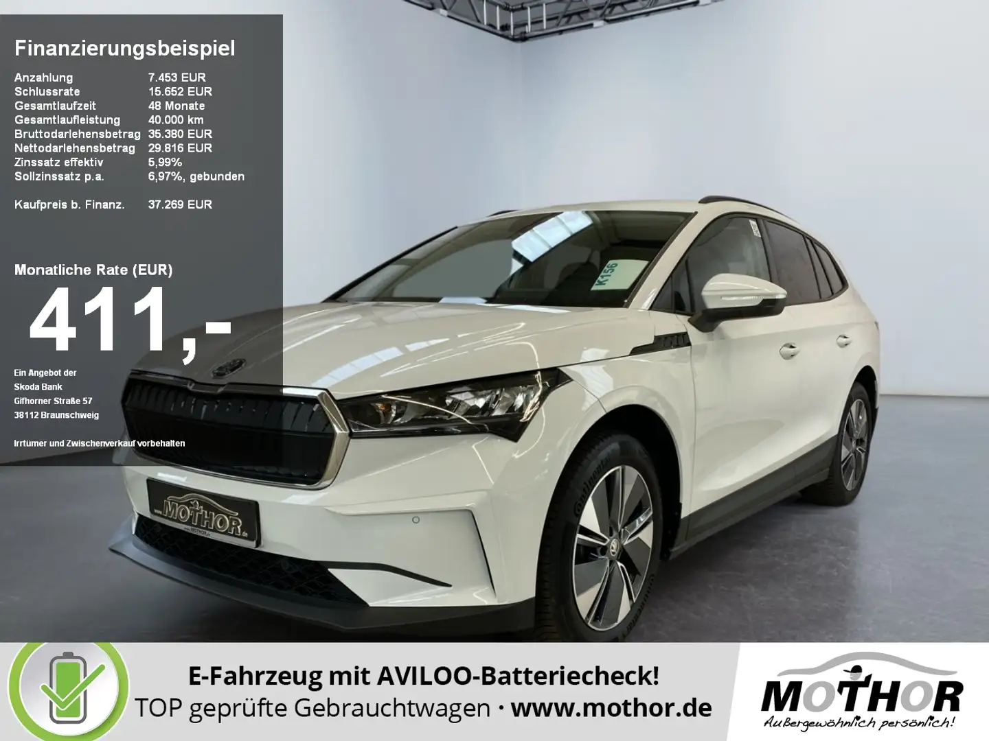 Skoda Enyaq iV 50 Loft ACC Kessy LED Navi Digicockpit Weiß - 1