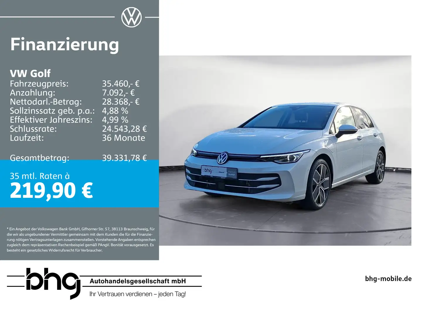 Volkswagen Golf 1.5 eHybrid DSG Style Sitzheizung Weiß - 1